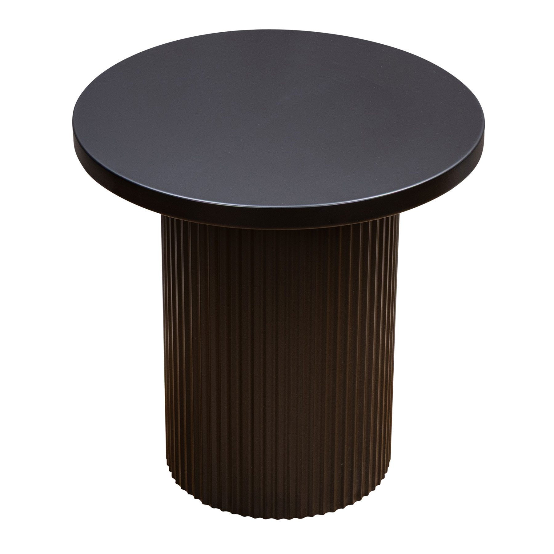Levandeo® Beistelltisch Beistelltisch Schwarz Matt Ø40cm Metall Nachttisch Rund Leichter Ablag – Bild 2 von 5