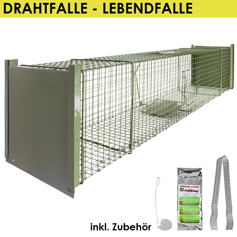 Lebendfalle Tierfalle Lebendfalle Marderfalle Drahtfalle 150 x 29 x 31 cm Grün