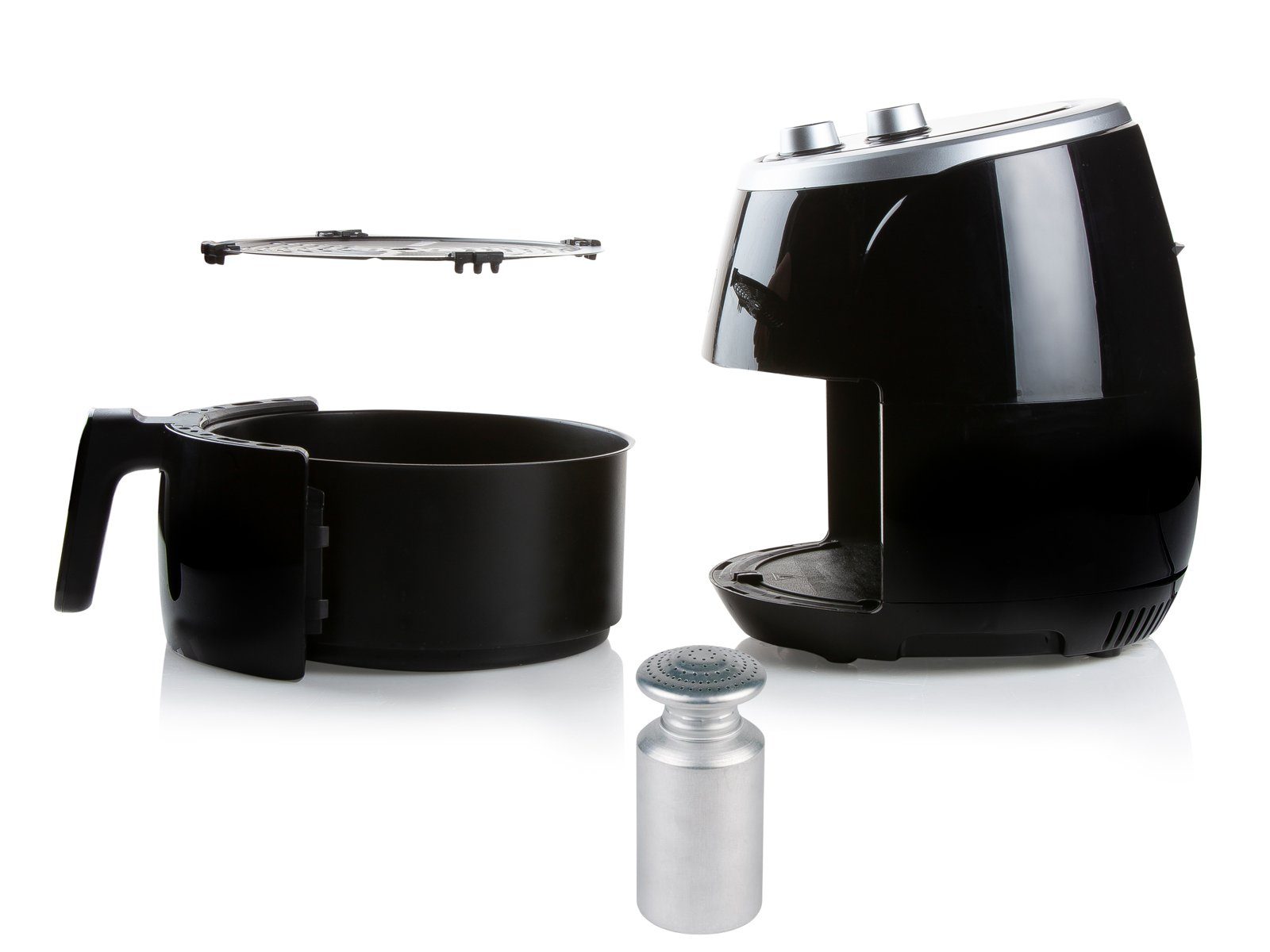 Domo Heißluftfritteuse, 2000 W, große XXL 5 Ltr. Fritteuse Pommes frittieren ohne Öl - mit Salzstreuer