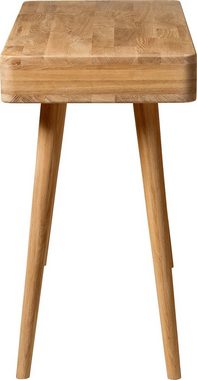 Home affaire Schreibtisch Scandi, aus Eichenholz, mit vielen Stauraummöglichkeiten, Breite 110 cm