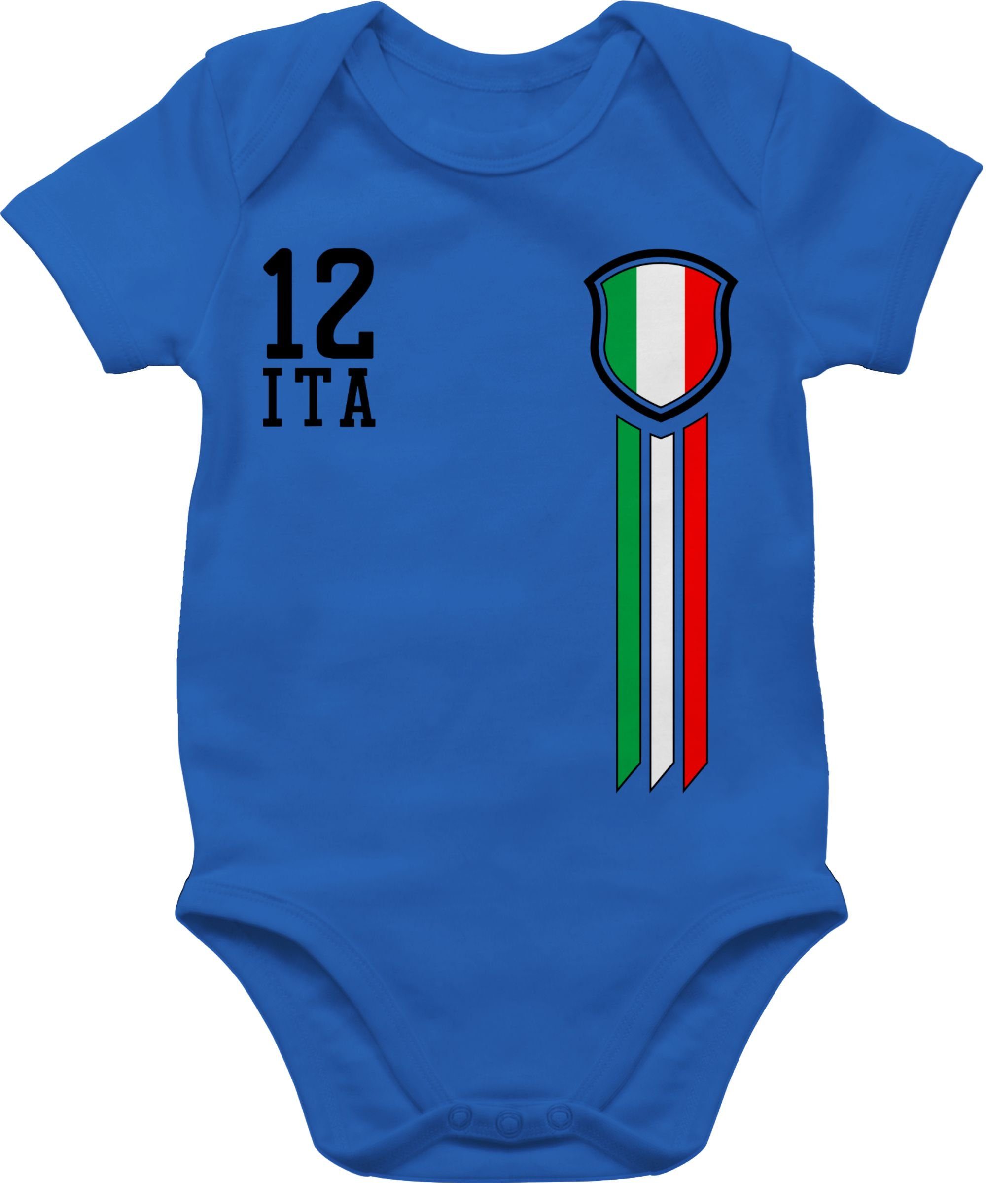 Shirtracer Shirtbody 12. Mann Italien Fanshirt Fussball EM 2024 Baby 2 Royalblau