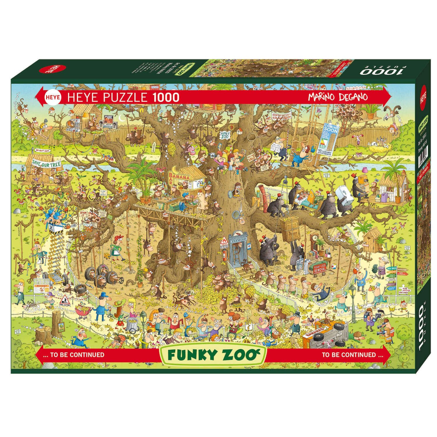 HEYE Puzzle Monkey Habitat, 1000 Puzzleteile