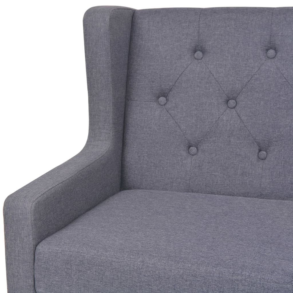 Stoff vidaXL Grau 2-Sitzer-Sofa Sofa