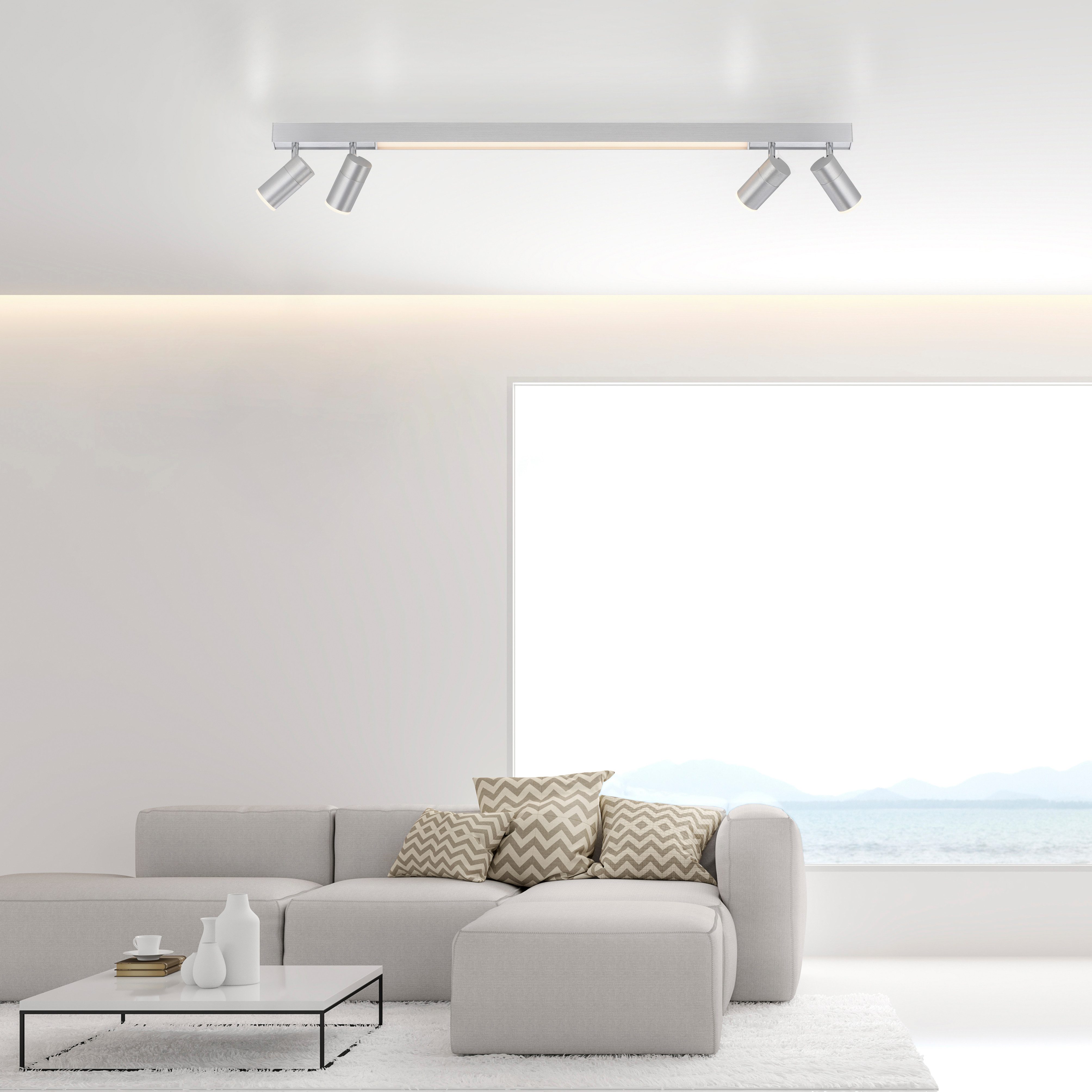 Neuhaus PURE LED Deckenleuchte PURE Lines Spot, CCT - über Fernbedienung, LED fest integriert, warmweiß - kaltweiß, Spots dreh- & schwenkbar, CCT, dimmbar per Fernbedienung