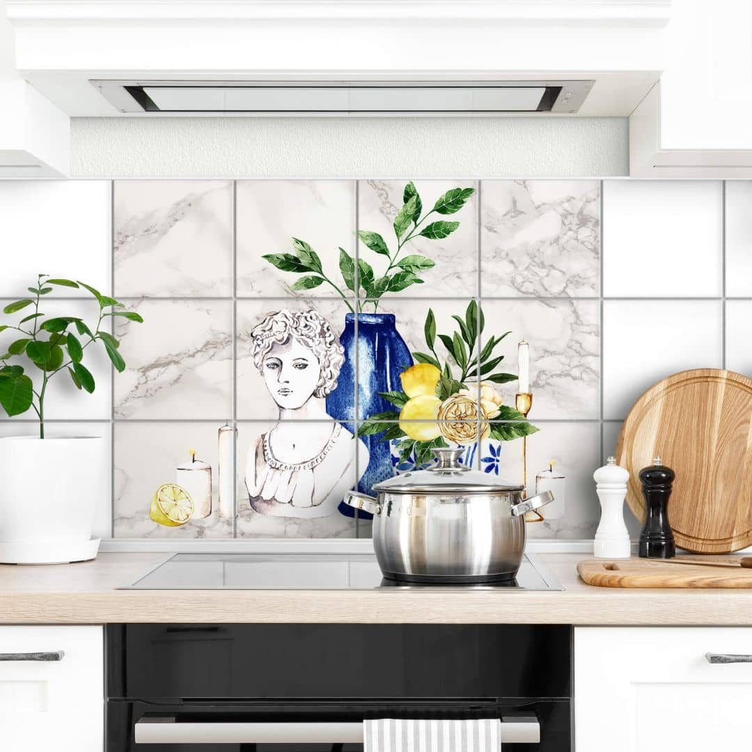 K&L Wall Art Fliesenaufkleber Klebefliese Sticker Set selbstklebend Mediter günstig online kaufen