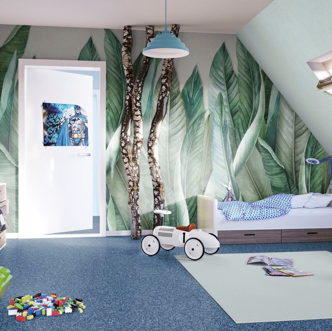 Schlafzimmer, Baltic, 5 mm, Schlingenteppich Teppichboden 400/500 cm Höhe: türkis rechteckig, Kinderzimmer, Bodenmeister, blau Wohnzimmer, Breite