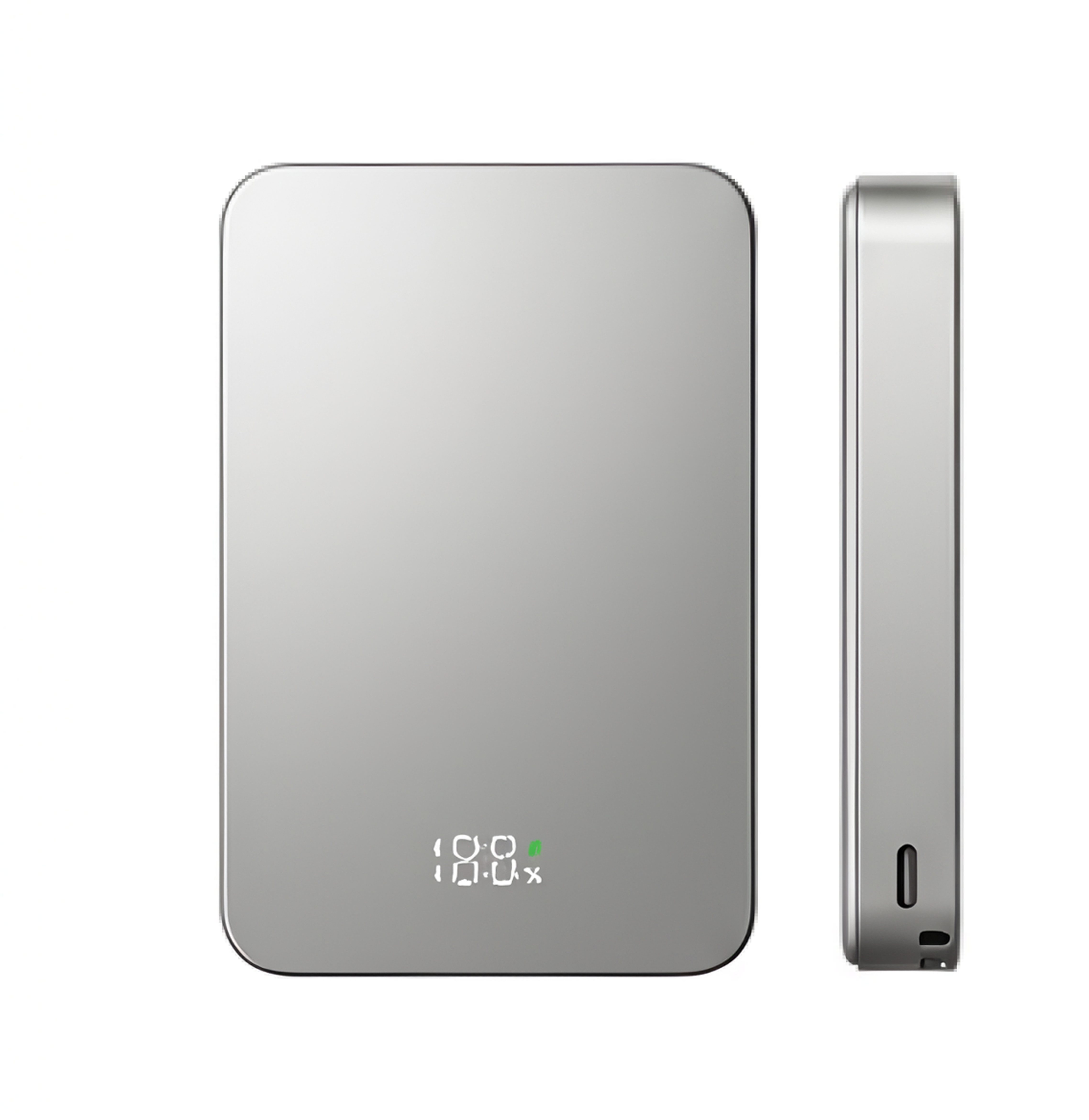 Futurea MagSafe Akku Powerbank für Apple iPhone 17 16 15 14 13 12 Pro Max Air Powerbank 5000 mAh, Magnetisch Aluminium mit USB-C LED-Anzeige & 15W kabellos Schnellladen