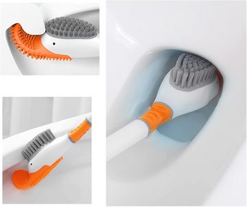 Mrichbez WC-Reinigungsbürste Kreative WC-Bürste in Entenform, mit langem Griff, weiche Borsten, (1-tlg), Silikon-Bürstenkopf