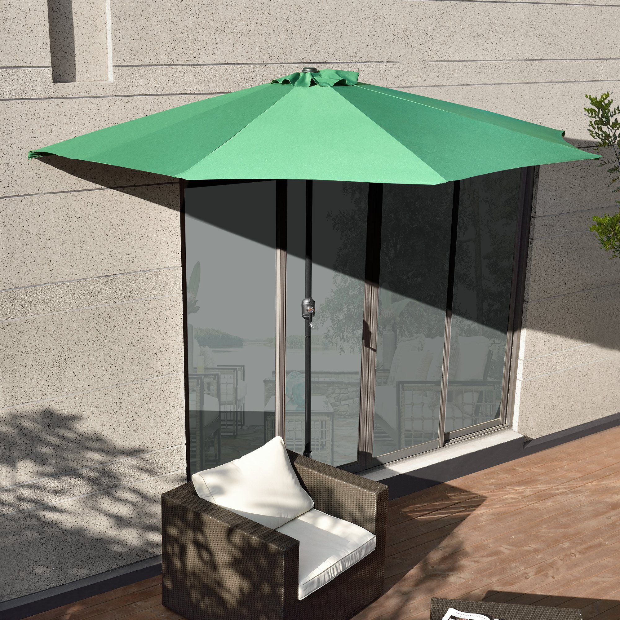 casa.pro Sonnenschirm, »Eger« Halbschirm Kurbelschirm 230x300x150cm günstig online kaufen