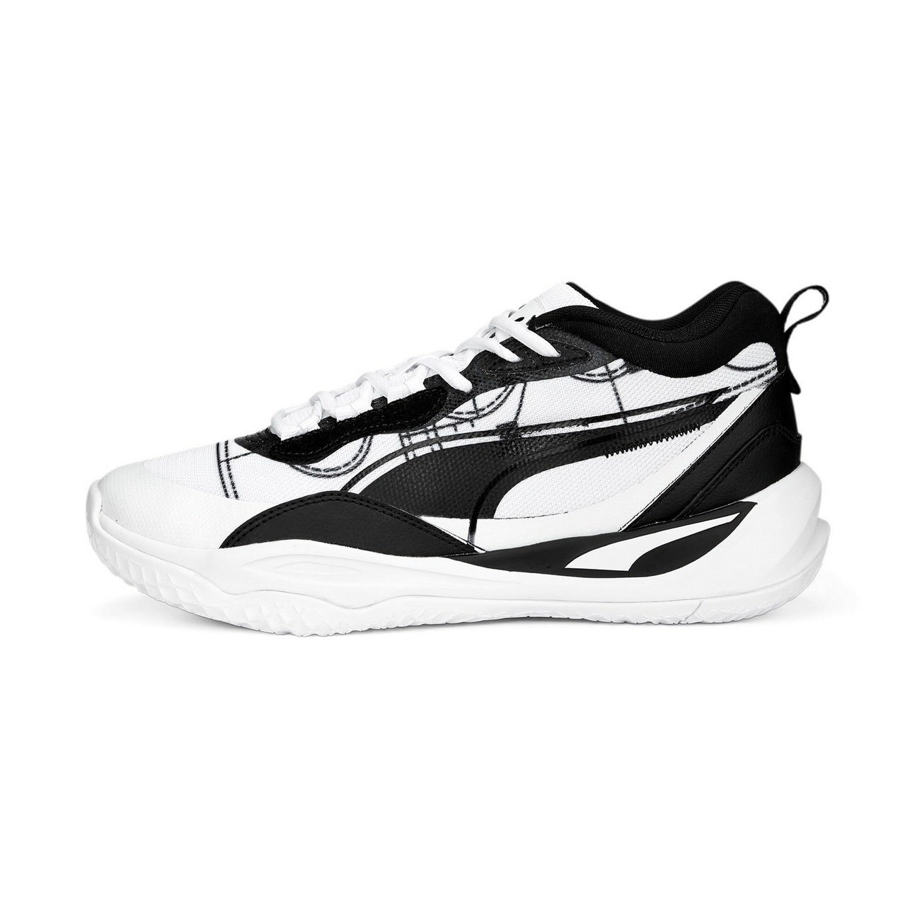 PUMA Hallen-Indoorschuhe Playmaker Pro Courtside weiss/schwarz Herren Handballschuh