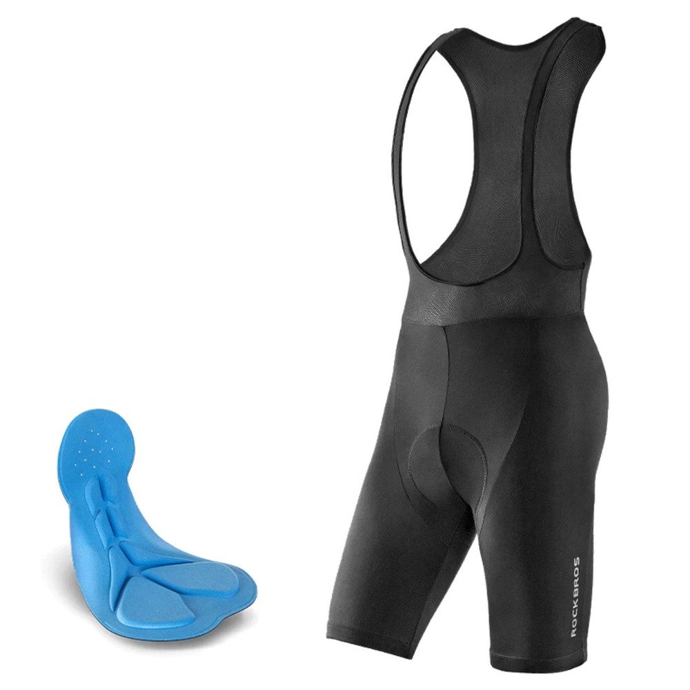 ROCKBROS Radhose Trägerhose Radhose (Spar-Set, 1-tlg) Sitzpolster, atmungsaktiv, Silikon-Beinabschluss