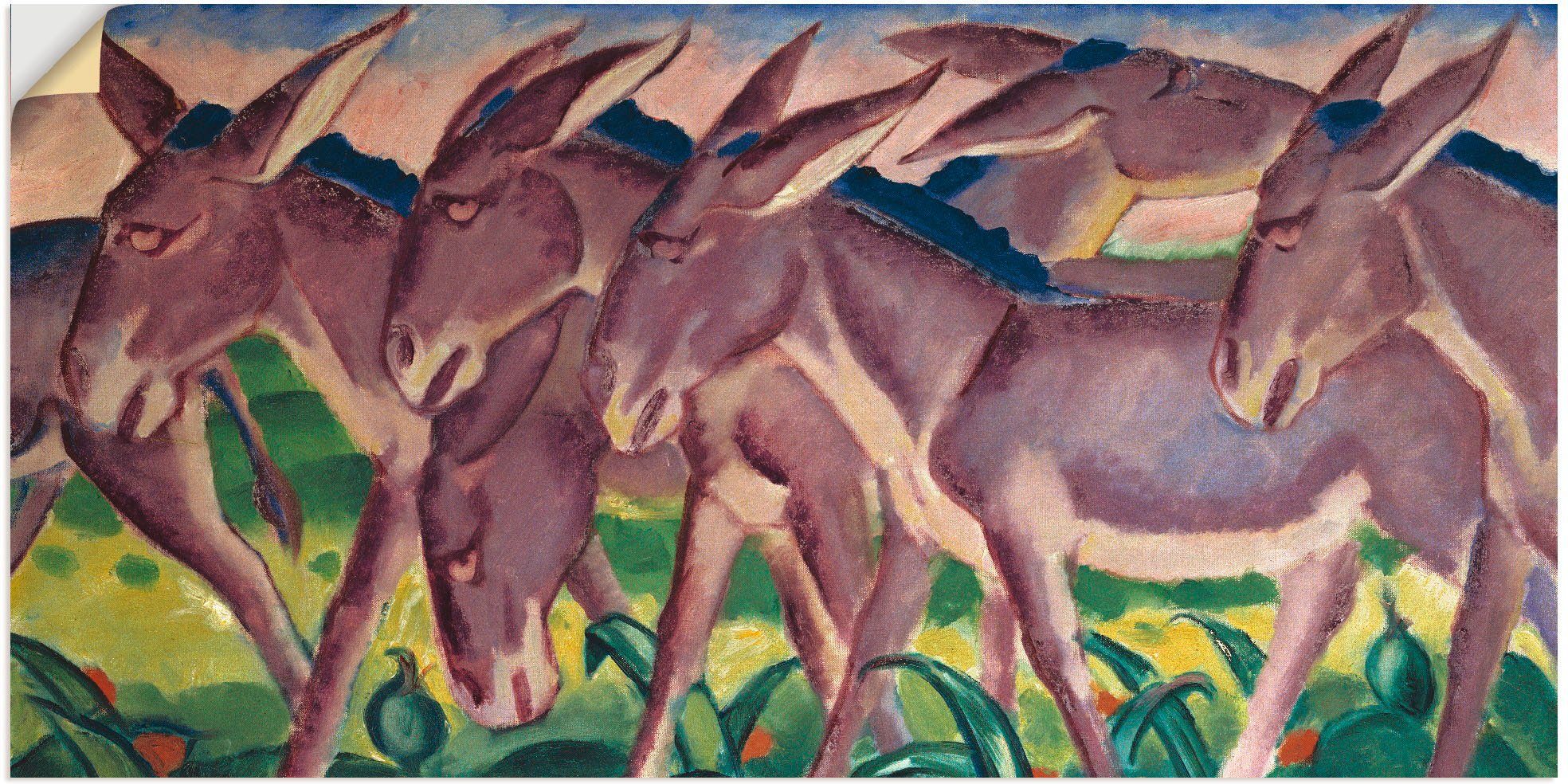 Eselsfries. als versch. oder in 1911, (1 Artland Größen Wandaufkleber St), Wandbild Alubild, Leinwandbild, Poster Haustiere
