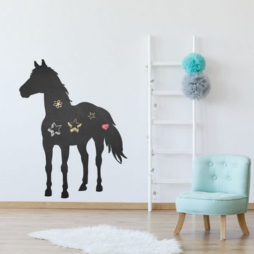 nikima Wandtattoo Pferd (Folie), selbstklebende Tafelfolie/ Kreidefolie inkl. 3 Stück Kreide