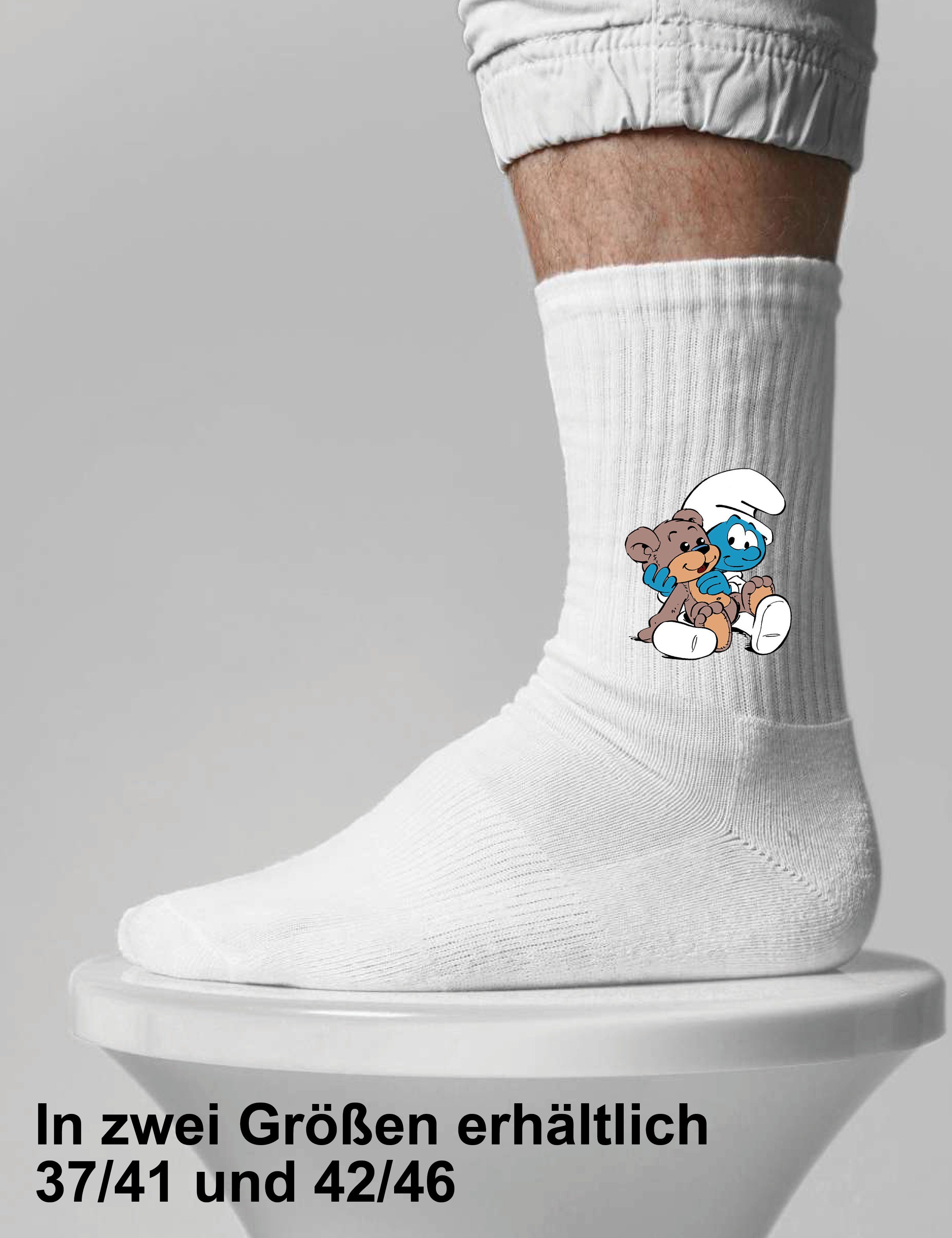 Youth Designz Tennissocken Unisex Socken "Baby Schlumpf" Aufdruck lustig Geschenk Statement mit verstärkter Verse und Zehenbereich