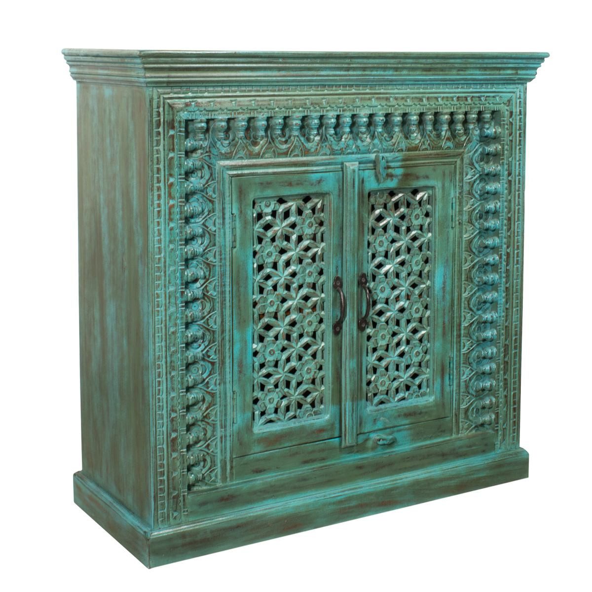 Oriental Galerie Unterschrank Antik Design Sideboard Rena Indien 100 cm Kommode, Echtholz, Shabby Chic