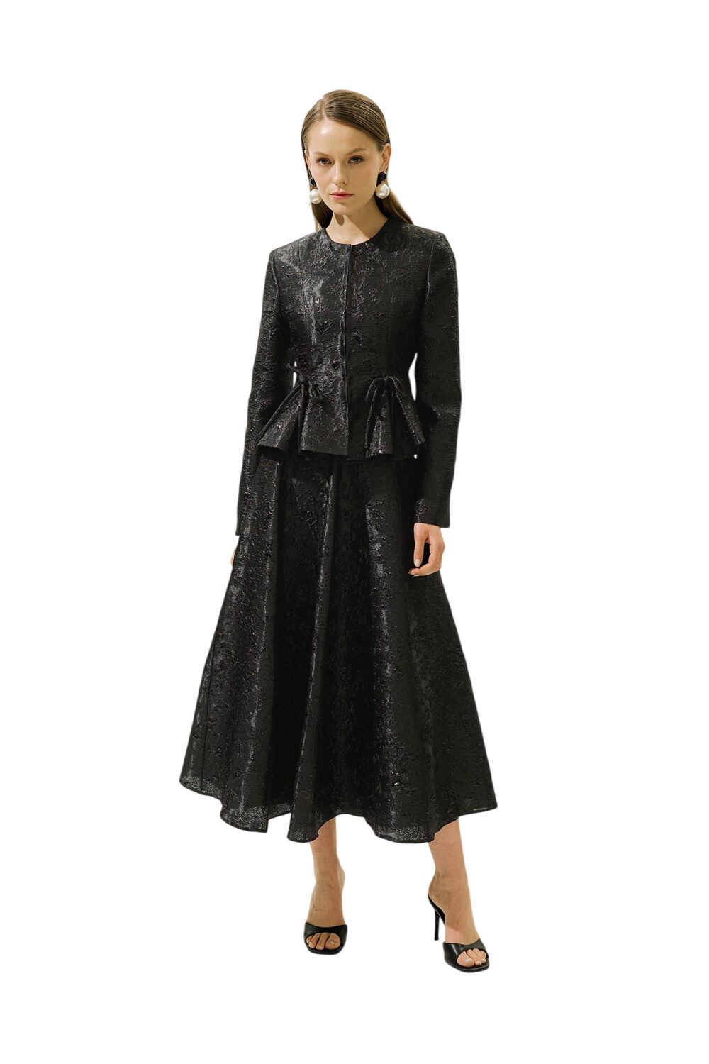 MANUKA Windbreaker MARY ABENDKLEID JACQUARD-JACKE SCHWARZ