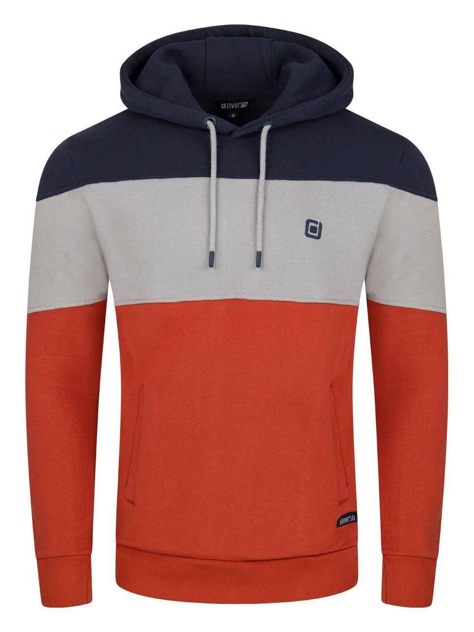 riverso Kapuzenpullover Herren Hoodie RIVRemo Regular Fit Longsleeve Colourblocking Sweatshirt mit Kängurutasche