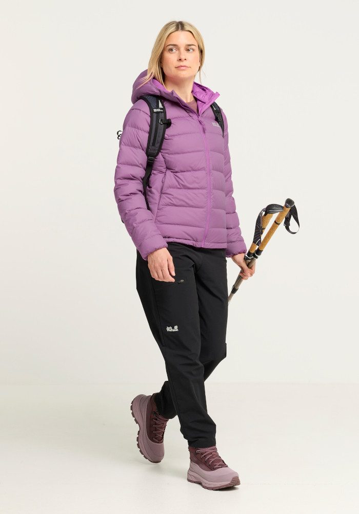 Jack Wolfskin Daunenjacke WILD PASS DOWN HOODY W RDS mit Kapuze, warm gefüttert, wind- und wasserabweisend, leicht – Bild 3 von 5