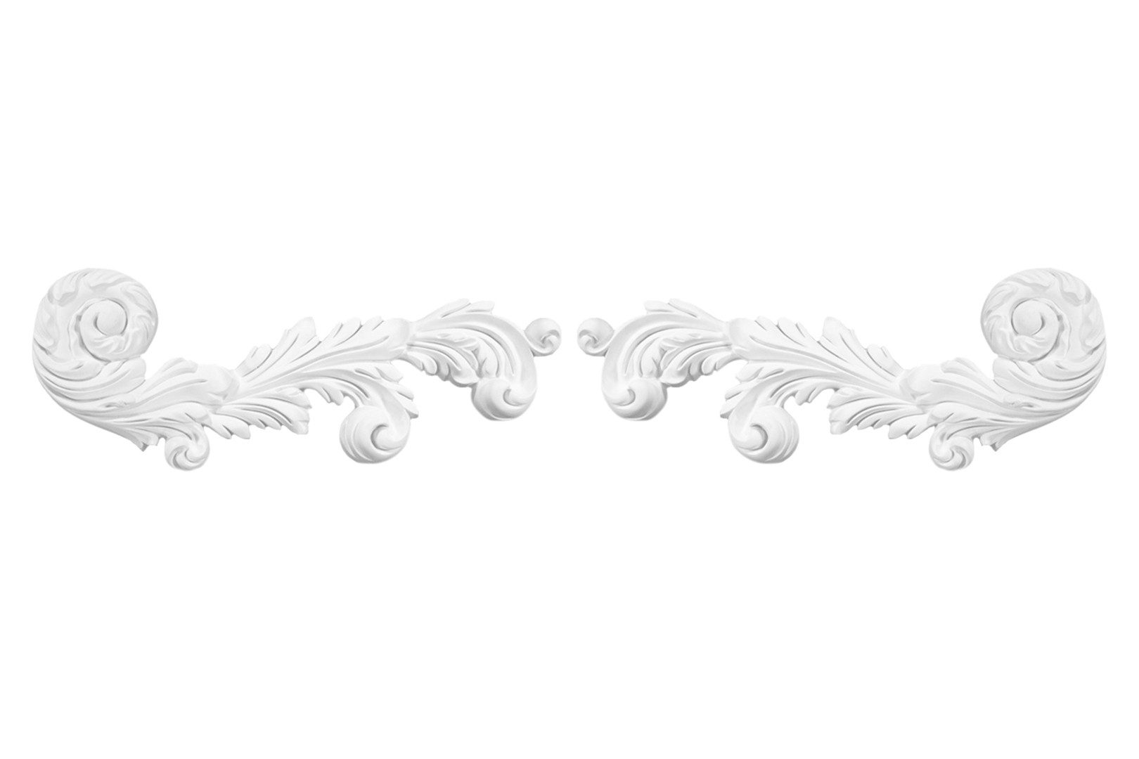 Grand Decor Ornament (1 Set Ornament aus PU - große Auswahl, 180x450mm Stuck, stoßfeste Deko schnitzerei - Verzierung für Wand und Deck)