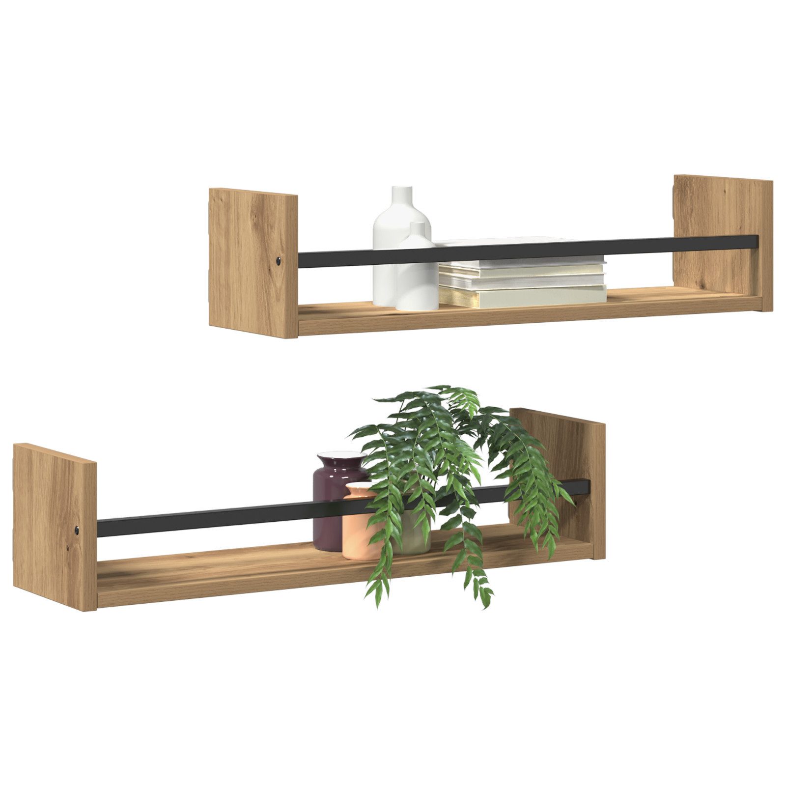 vidaXL Regal Wandregale 2 Stk. Artisan günstig online kaufen