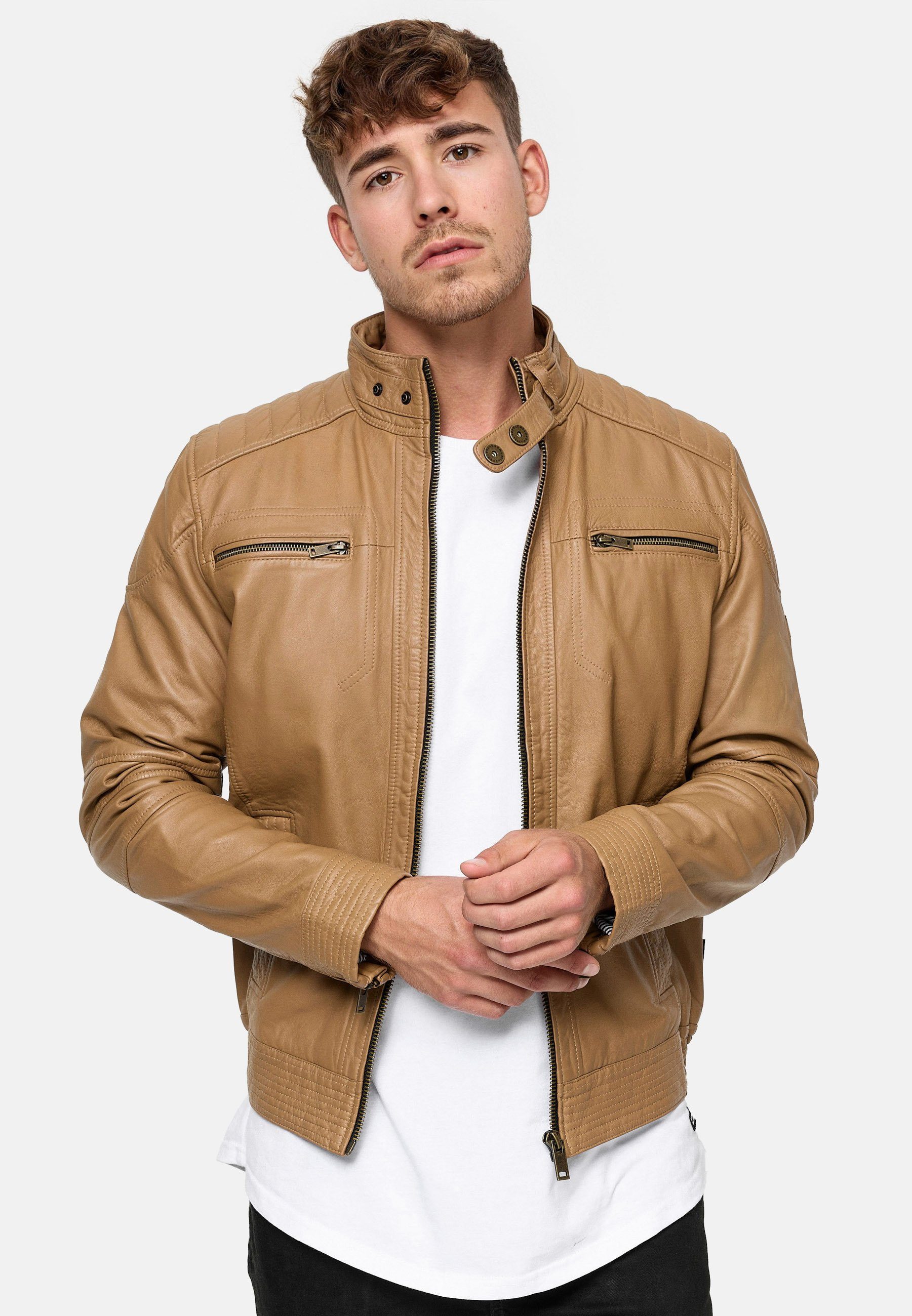 Camel Indicode Germo Lederjacke