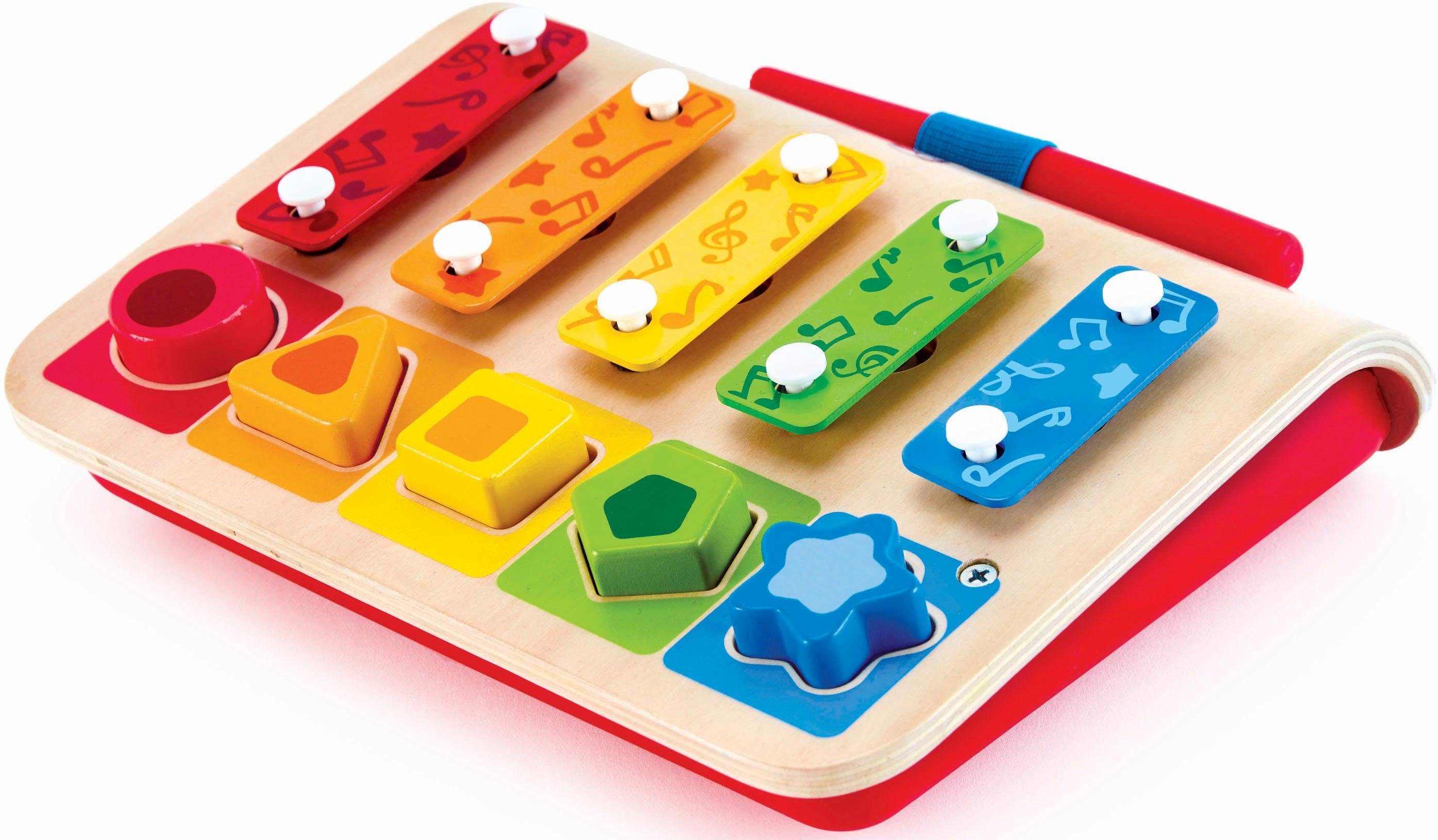 Hape Spielzeug-Musikinstrument Xylophon-Piano, inklusive Steckspiel