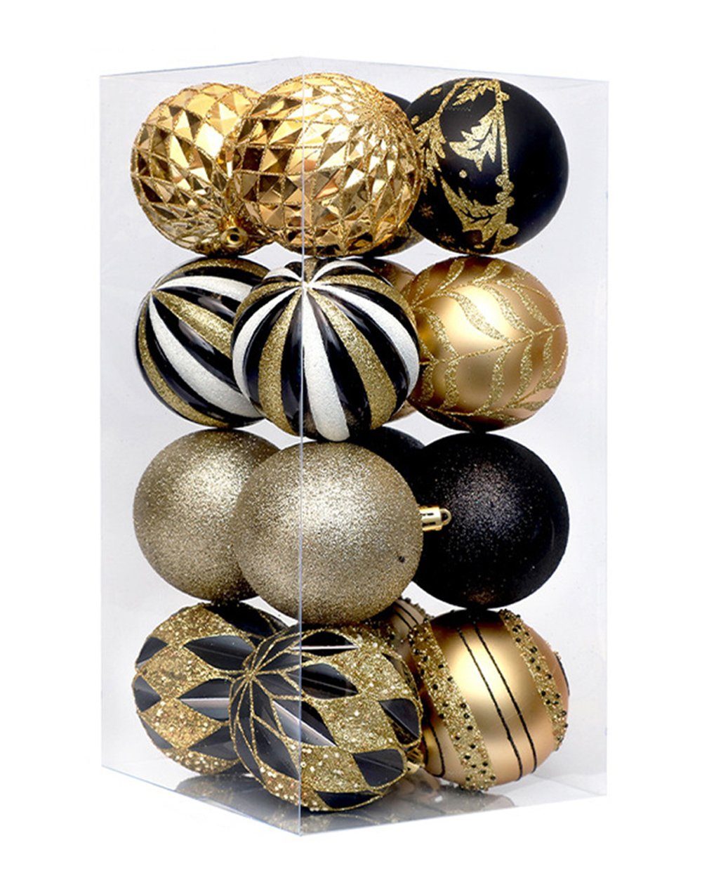 St), Weihnachtskugeln Christbaumkugeln Dekorative Weihnachtlichen Deko Set, Gold Kunststoff Bruchsicher Mehrweg Weihnachtsbaumkugel Partys Für Dekoratvie, Schöne (16