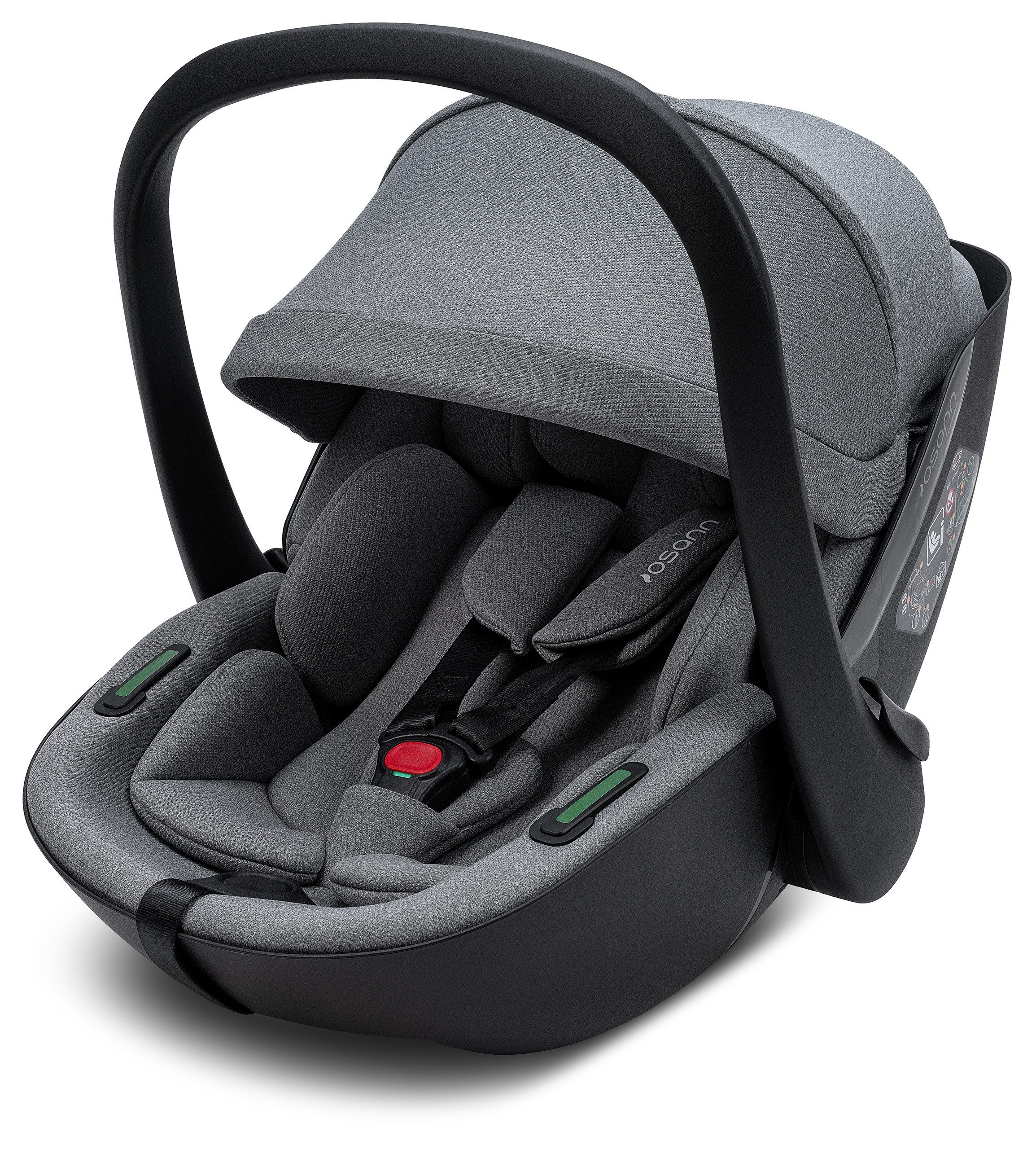 Osann Babyschale Cuddle, ab: Geburt, ab: 40 cm, bis: 87 cm, Montage mit 3-Punkt-Gurt, i-Size Norm