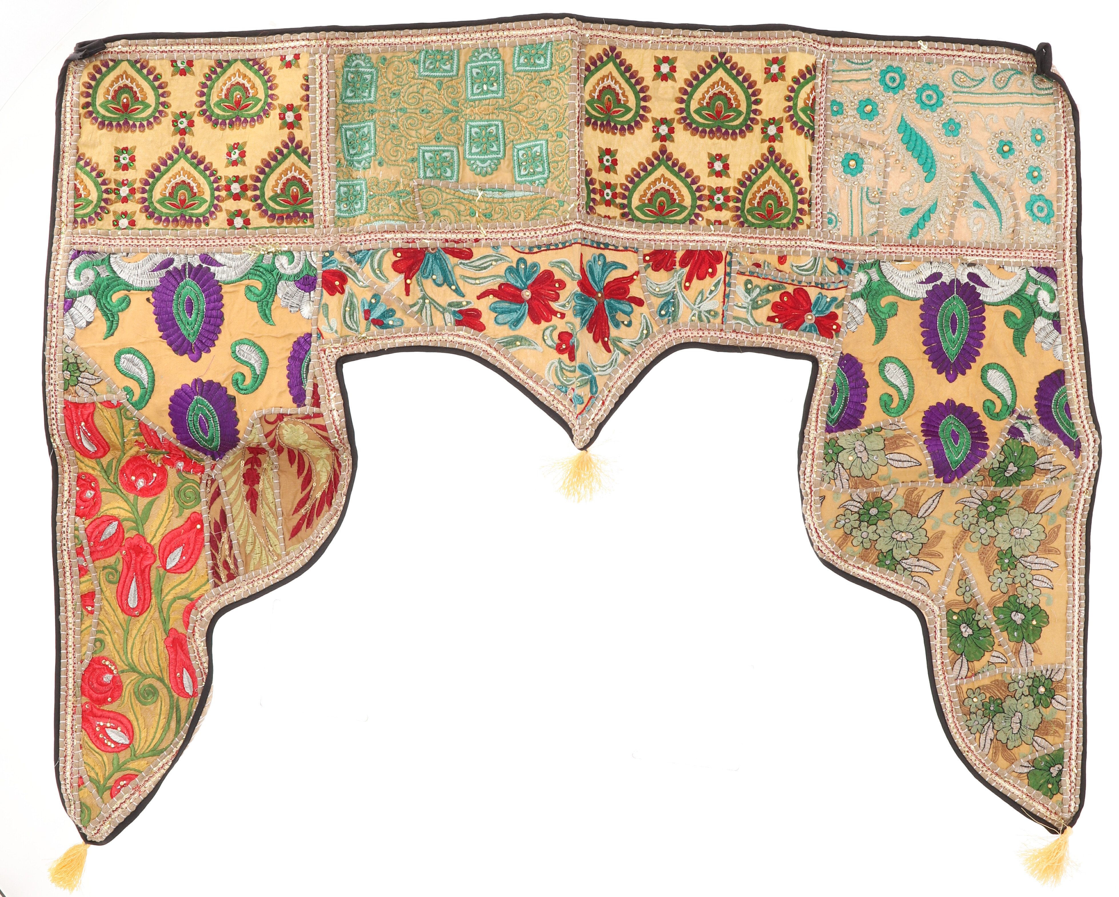 Guru-Shop Wandteppich Orientalischer Wandbehang, indischer Türbehang,.., Höhe: 80 mm