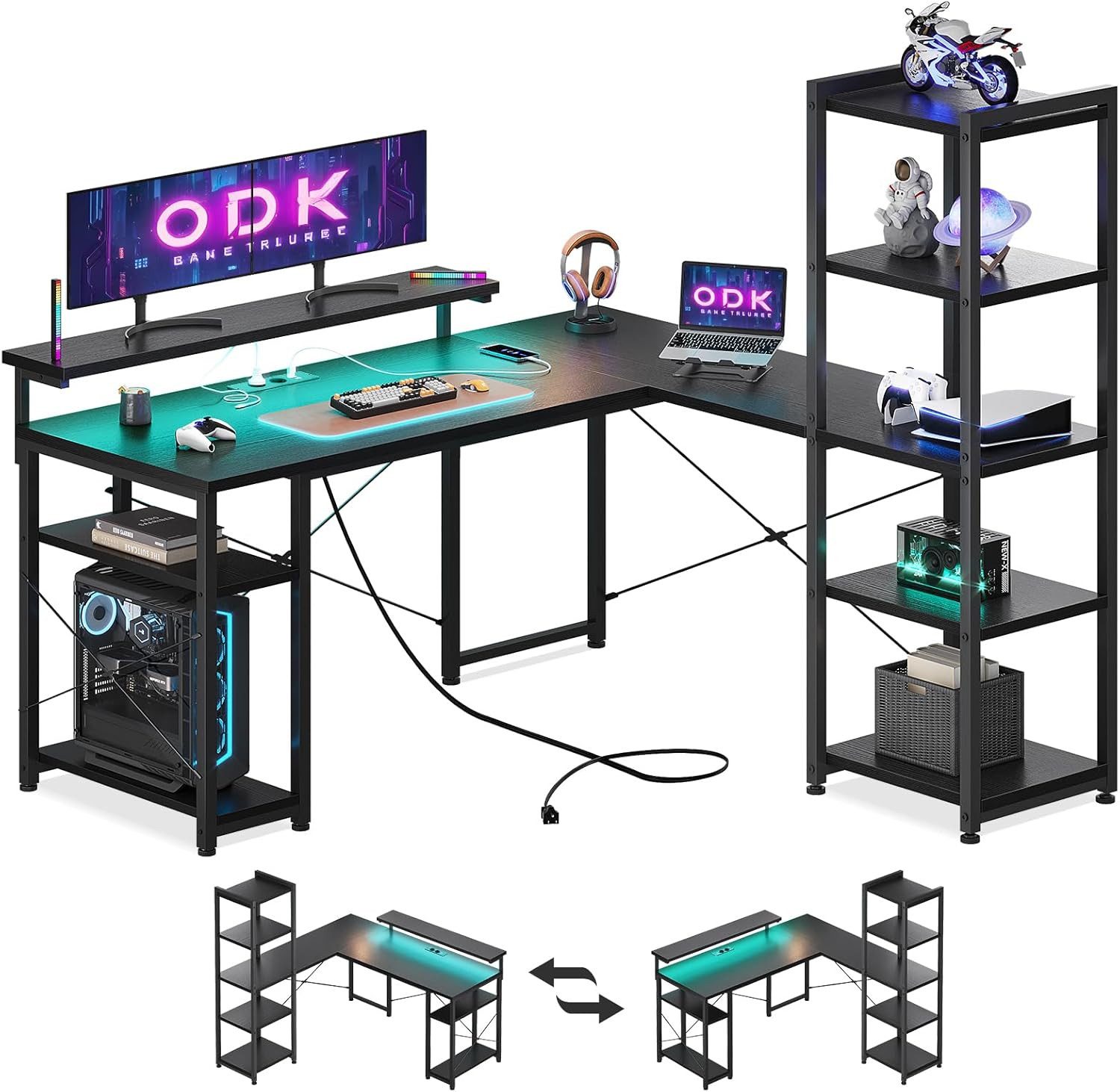 ODK Gamingtisch ODK L Form Gaming günstig online kaufen