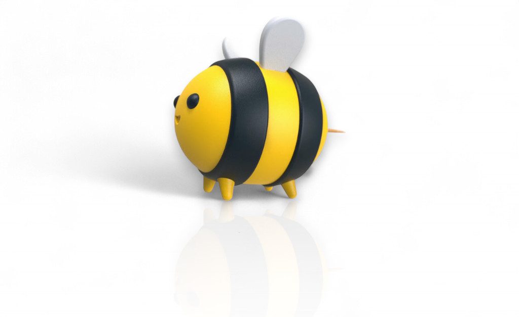 Winkee Zahnstocherspender Zahnstocherspender „Biene“ – witzig & praktisch für Tisch & Party, Hygienischer Spender im süßen Design – ideal für Küche & Gäste