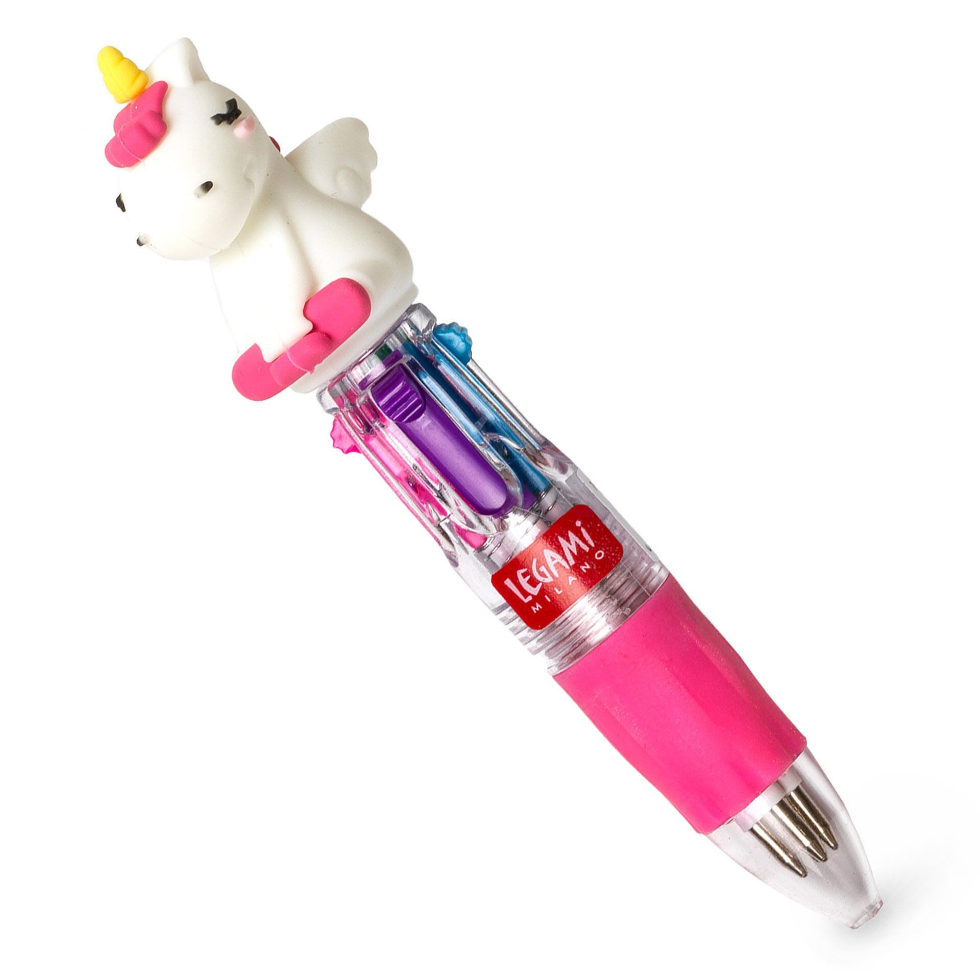 Legami Kugelschreiber LEGAMI Mini Kugelschreiber mit 4 Farben Mini Magic Rainbow UNICORN