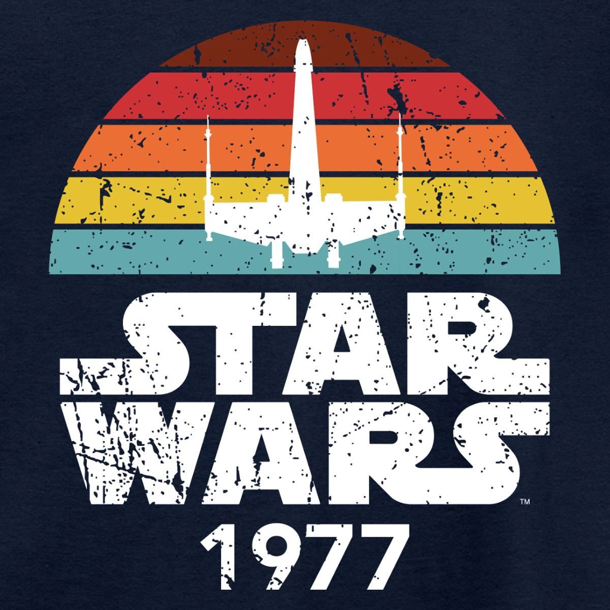 Spreadshirt T-Shirt Star Wars Schriftzug 1977 Retro Kinder T-Shirt (1-tlg)