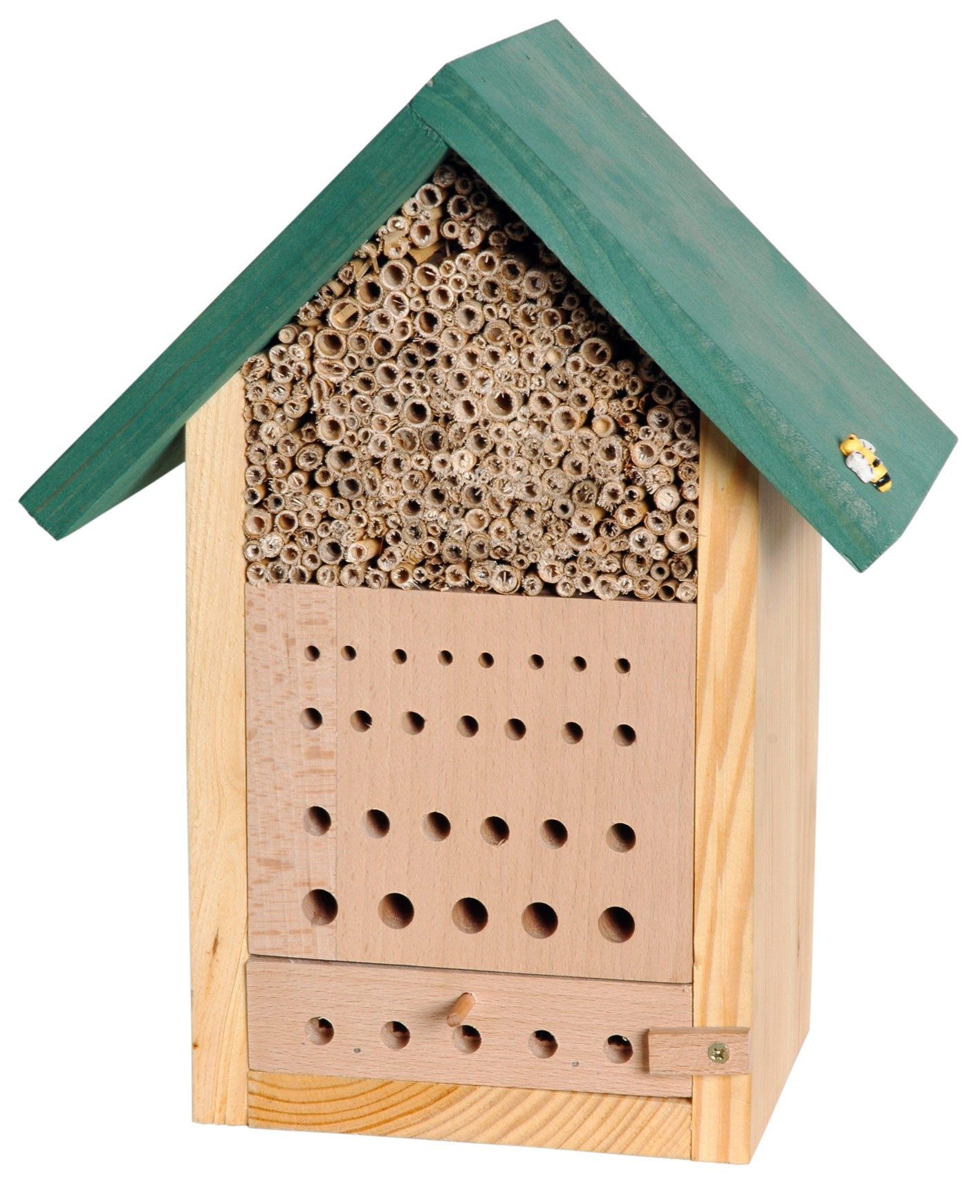 LUXUS-INSEKTENHOTEL Insektenhotel Bienenhaus Maja grün Bienenhotel Insektenhotel Nisthilfe