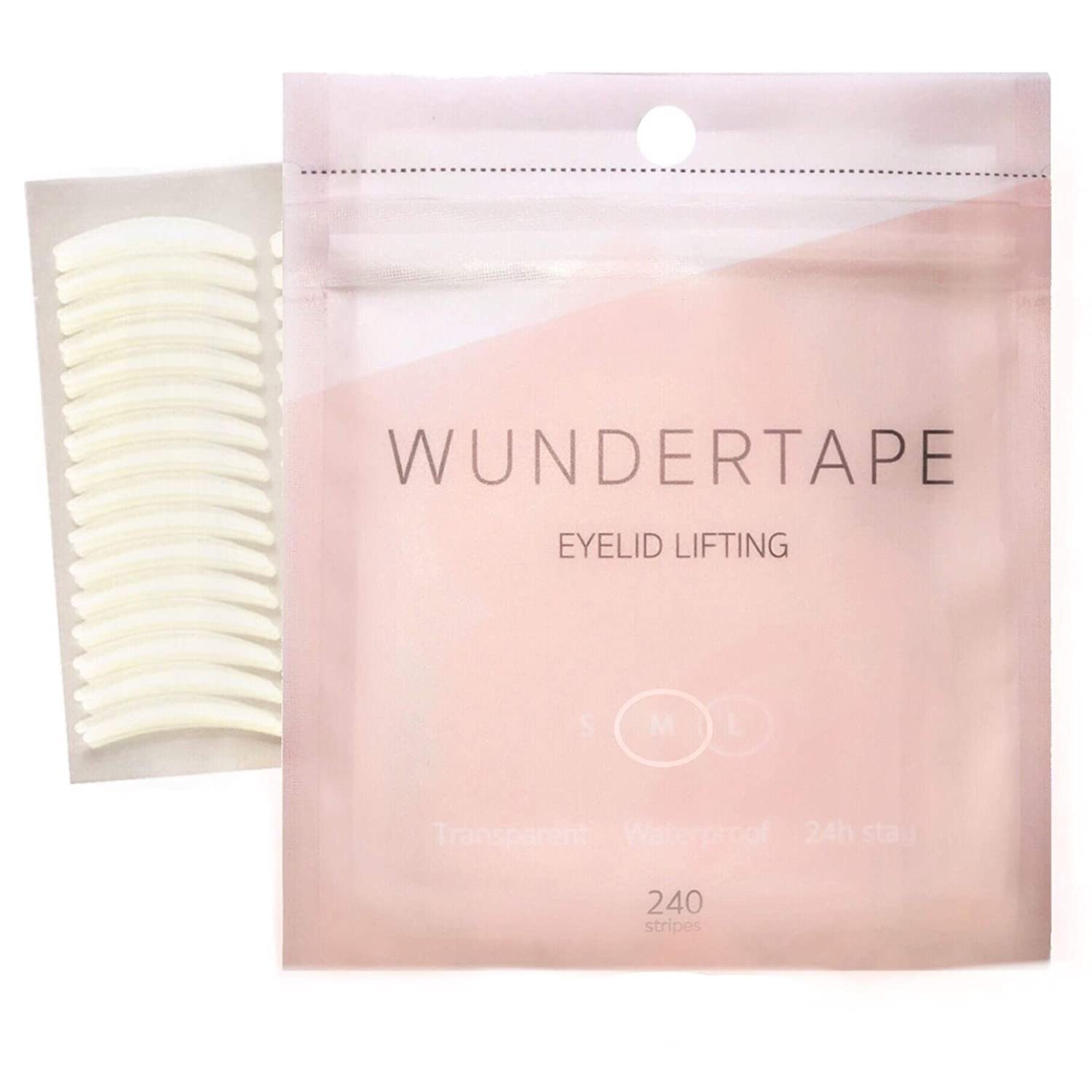 WUNDERTAPE Augenlid-Tape Wundertape Schlupflider Stripes für Augenlid-Lifting ohne OP (Packung, 480 St), unsichtbar, Schlupflid Tape, Schlupflider Stripes unsichtbar