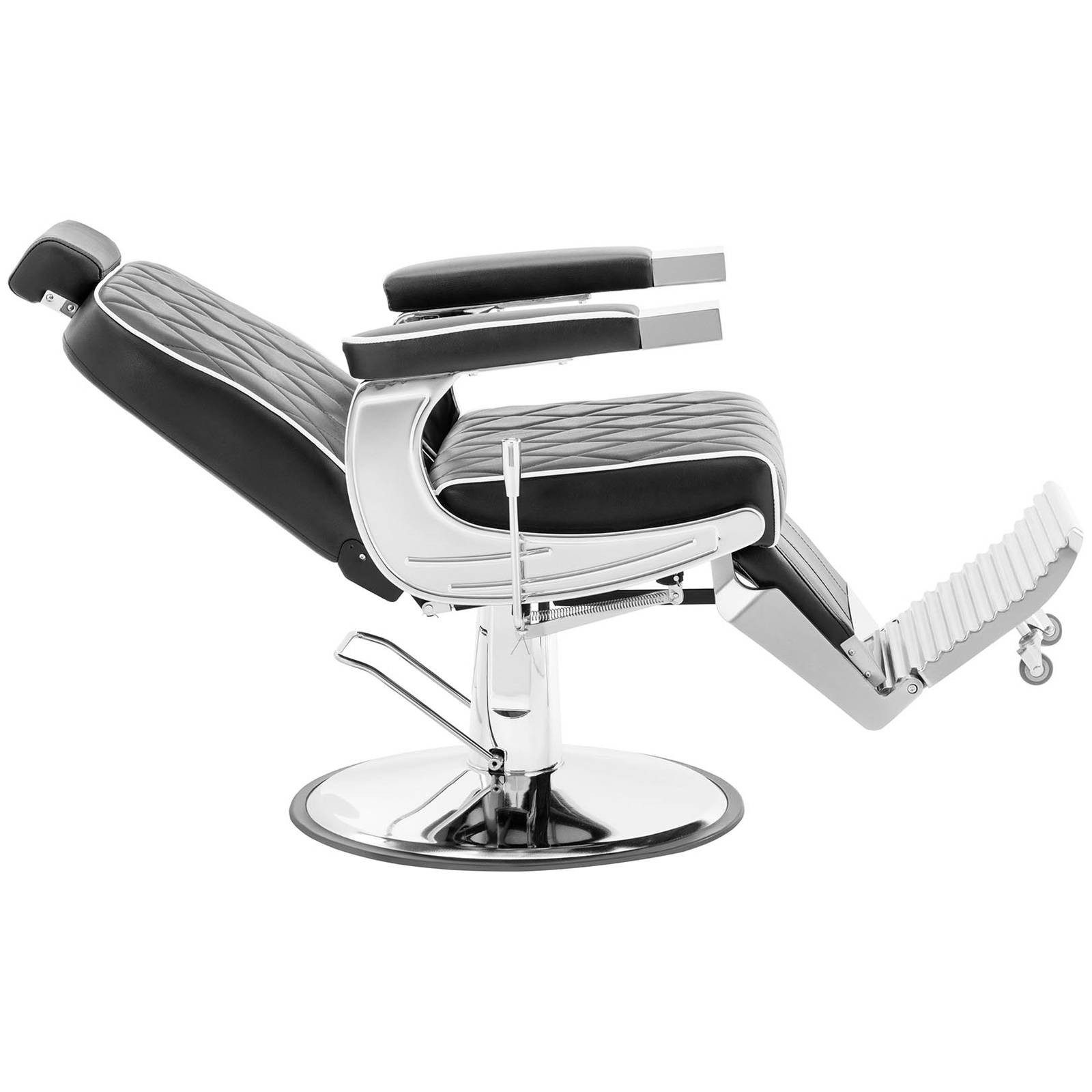 Physa Armlehnstuhl Friseurstuhl Friseursessel Kopf- und Fußstütze 58-71 cm 150 kg neigbar, Schwarz – Bild 3 von 5