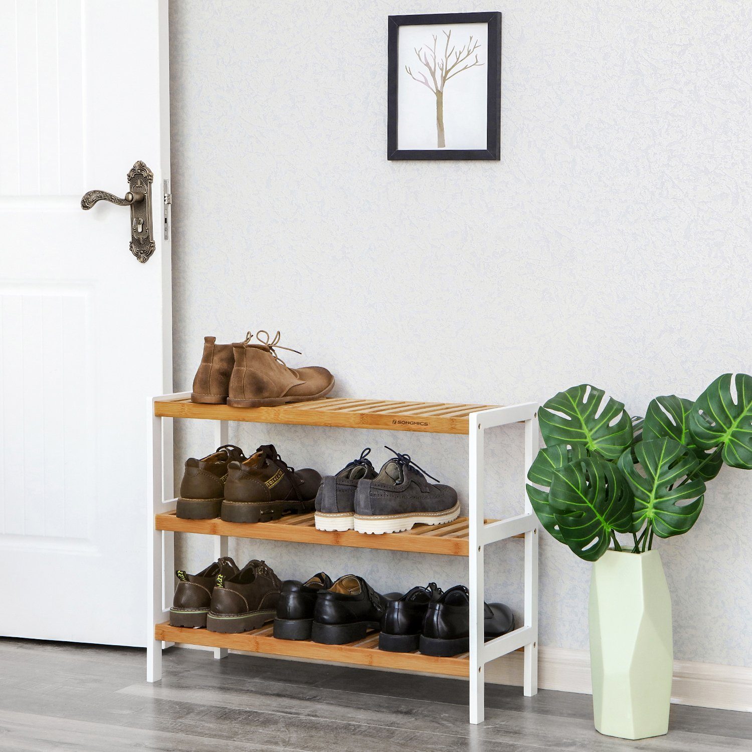 SONGMICS Schuhregal Schuhschrank, Bambus Standregal mit günstig online kaufen