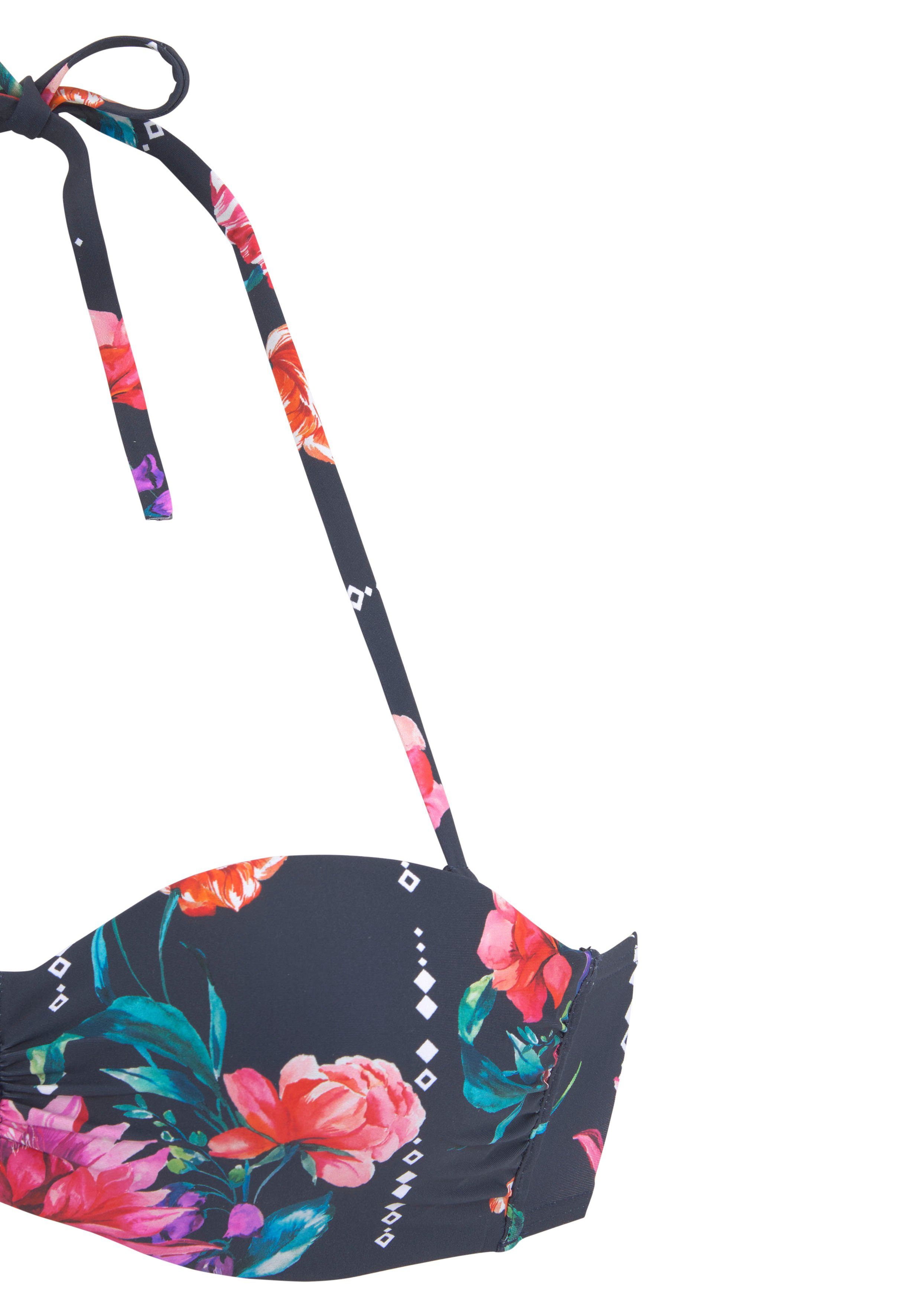 Sunseeker Bügel-Bandeau-Bikini-Top Modern, mit Blumenprint – Bild 3 von 5