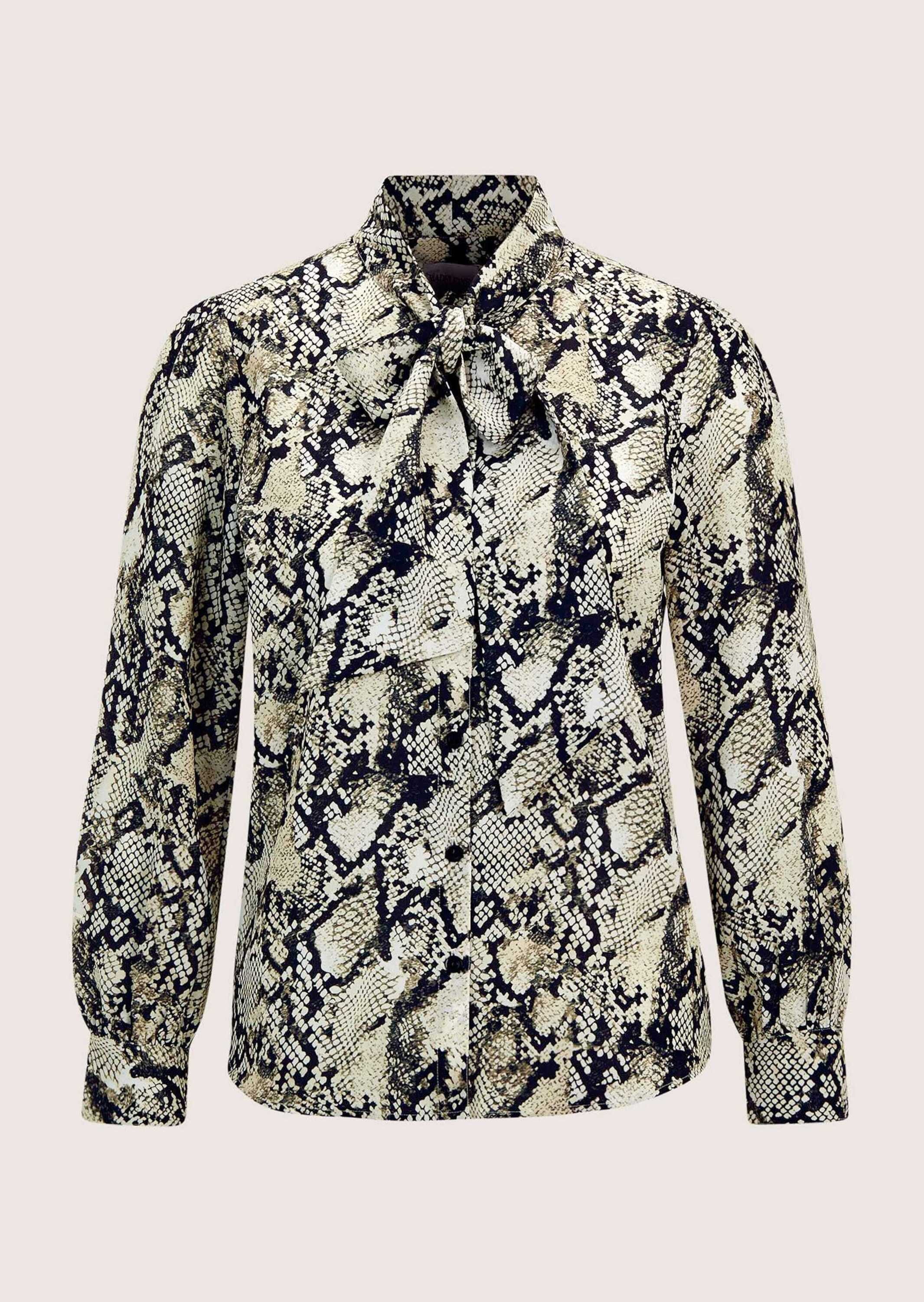 Langarmbluse Elegante Bluse mit Animal-Print
