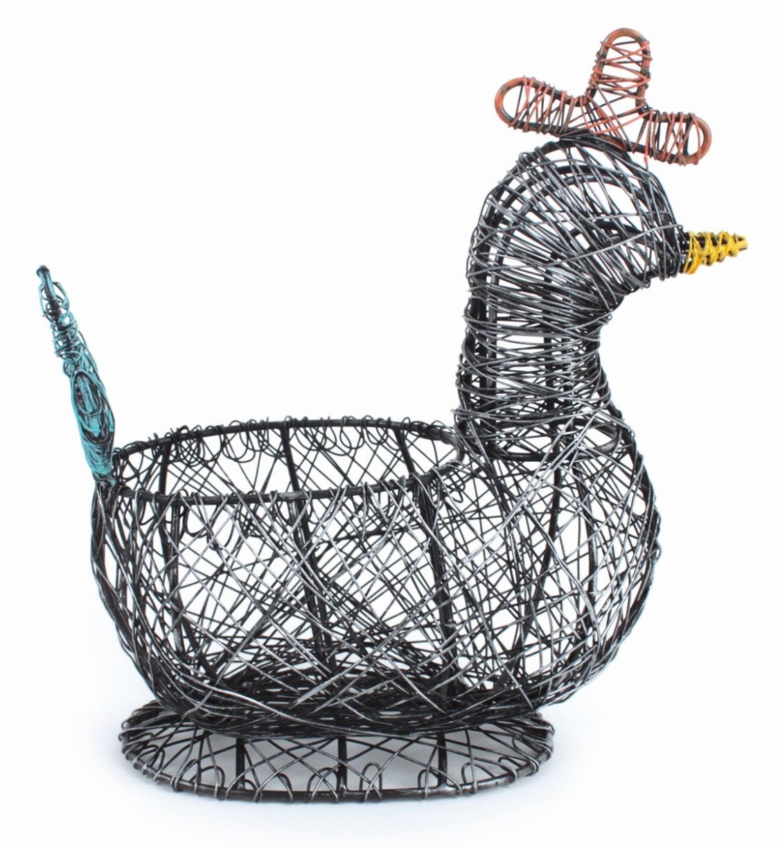 El Puente Aufbewahrungskorb Korb "Huhn", Handmade, Fair Trade