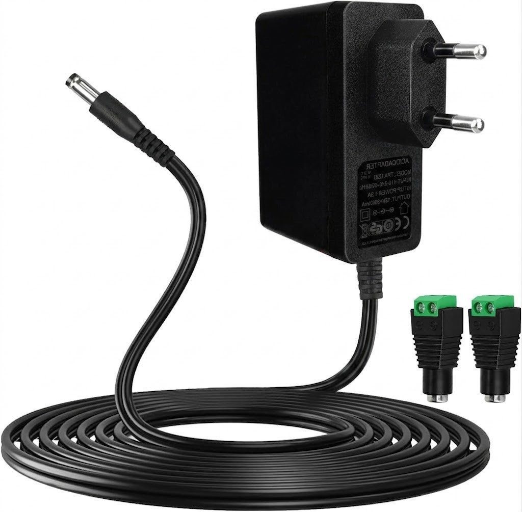 kowdom 12V Netzteil 2A 2er Pack AC Adapter Universal 2m Kabel Universal-Netzteil (Universal (100‑240V) 2 Meter Kabel 2er Pack 24W Leistung)
