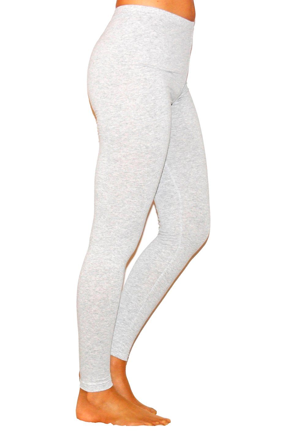 YESET Thermoleggings Thermo Leggings lang Hose Damen Fleece Gamaschen hellgrau S-34