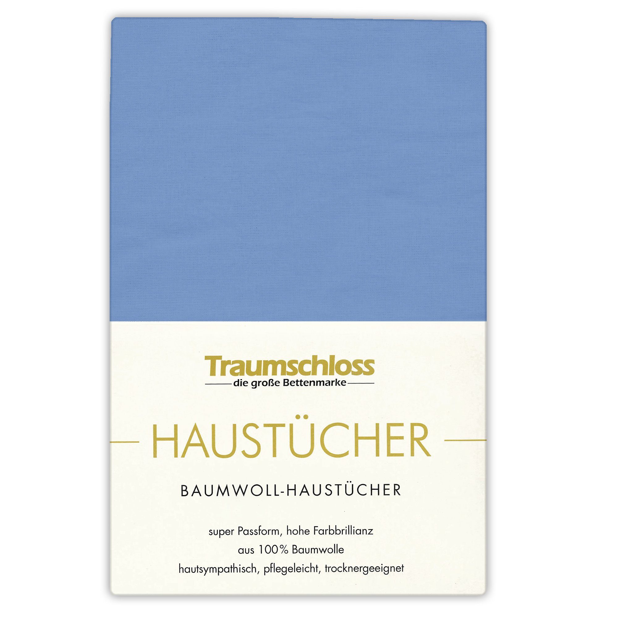 Traumschloss Betttuch Haustuch, 100% Baumwolle, Gummizug: ohne, (1 Stück), aus 100% Baumwolle, ohne Gummizug