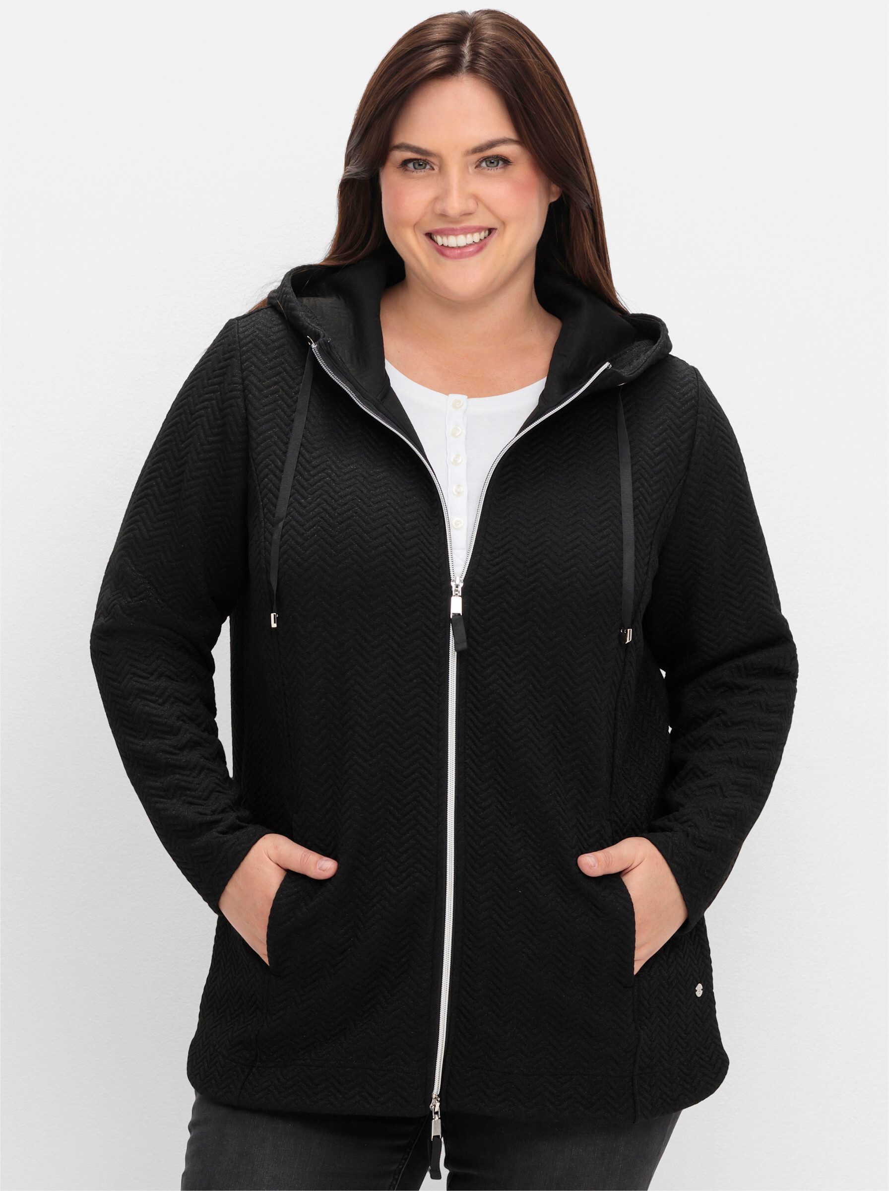 Sheego Shirtjacke Sweatjacke günstig online kaufen