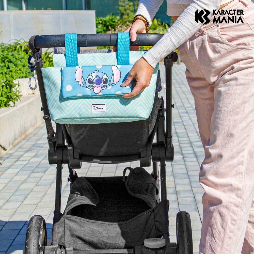 Karactermania Kinderwagen-Tasche Disney Lilo und Stitch Wickeltasche Babytasche Elterntasche Mommybag, für Mama und Papa unterwegs mit ausreichend Platz