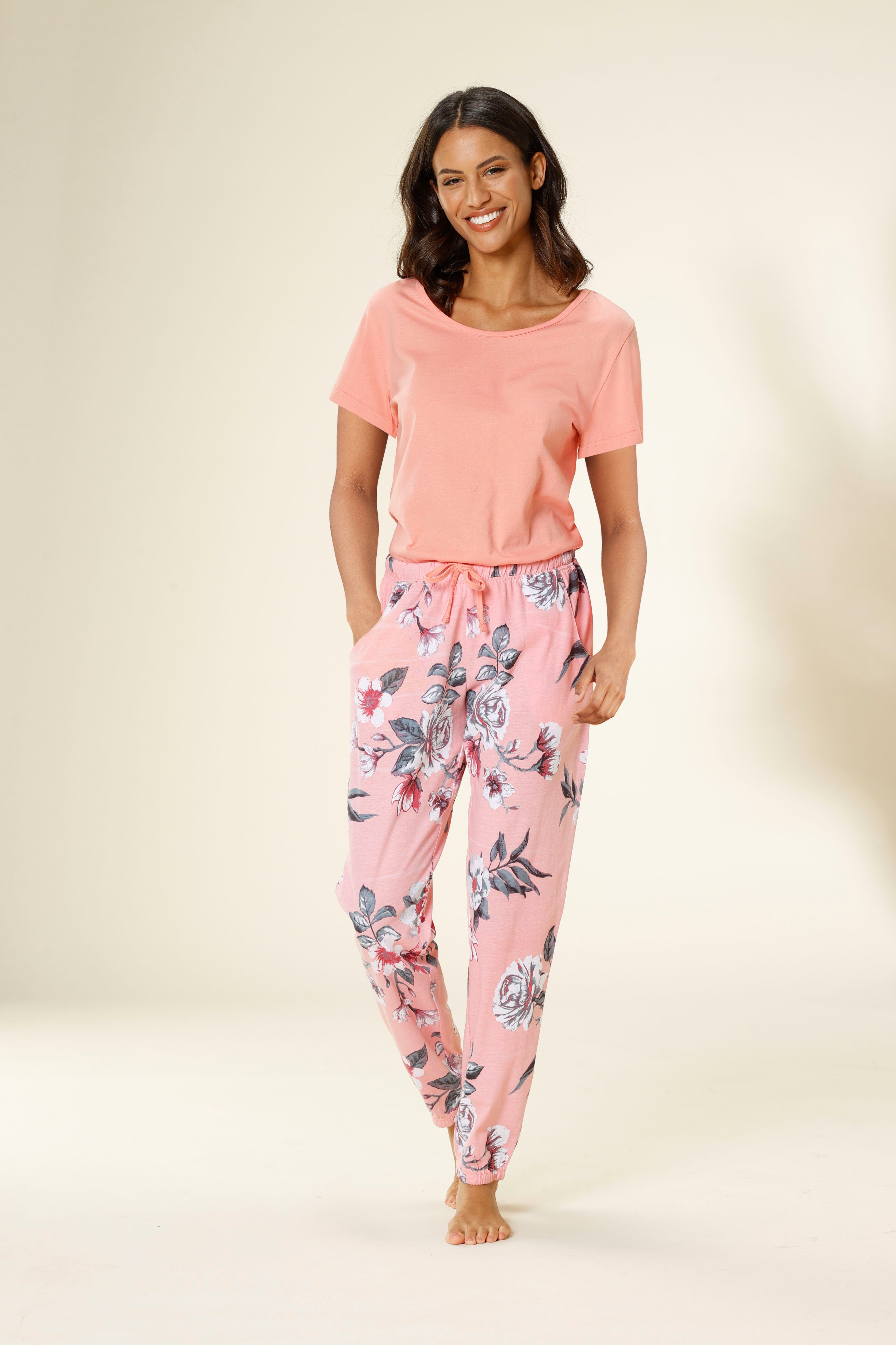 Vivance Dreams Pyjama (2 tlg) mit Blumendruck. € 24,99