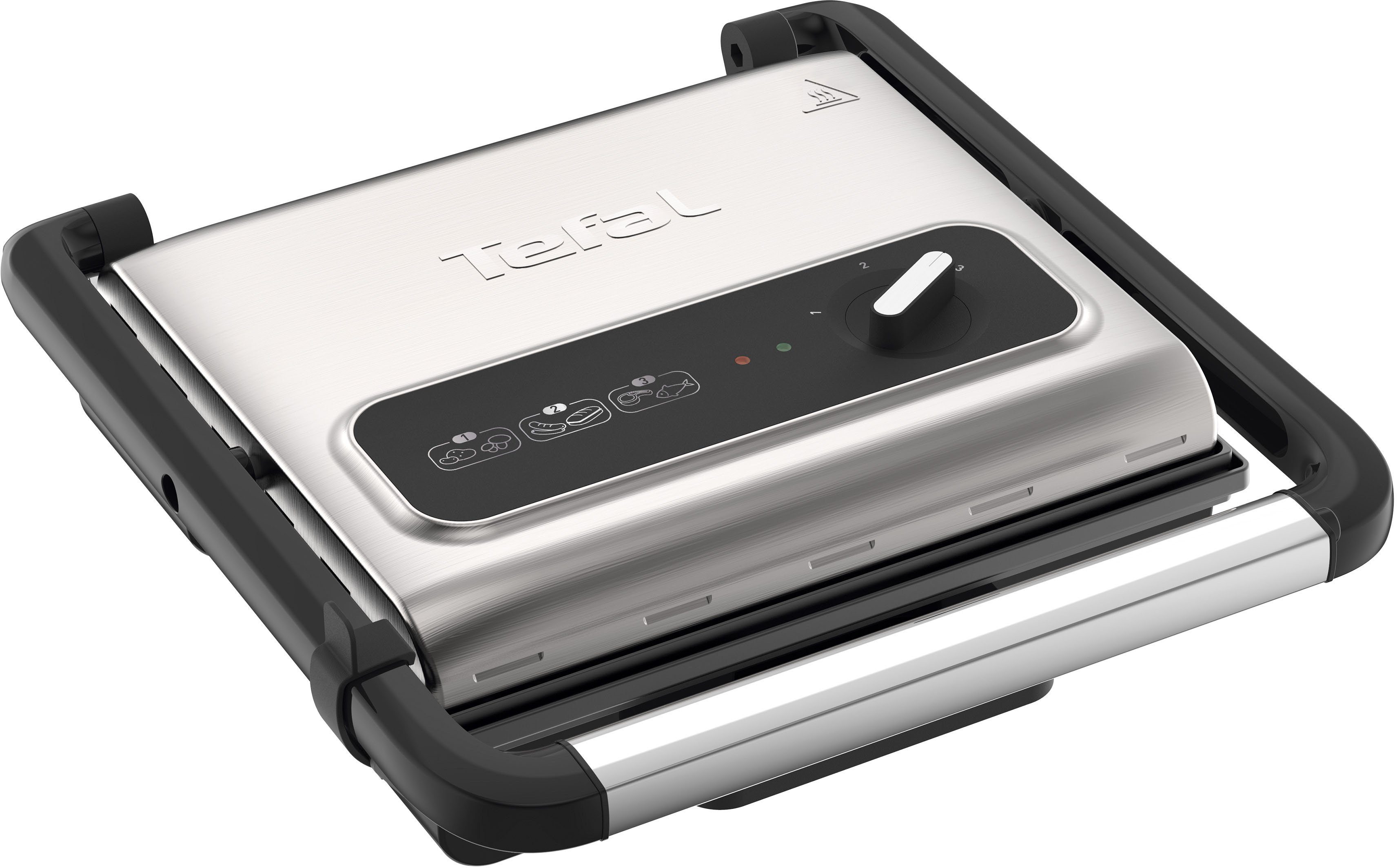 Tefal Kontaktgrill GC242D Inicio Grill Adjust, 2000 W, regelbarer Thermostat mit 3 Stufen, antihaftbeschichtete Platten