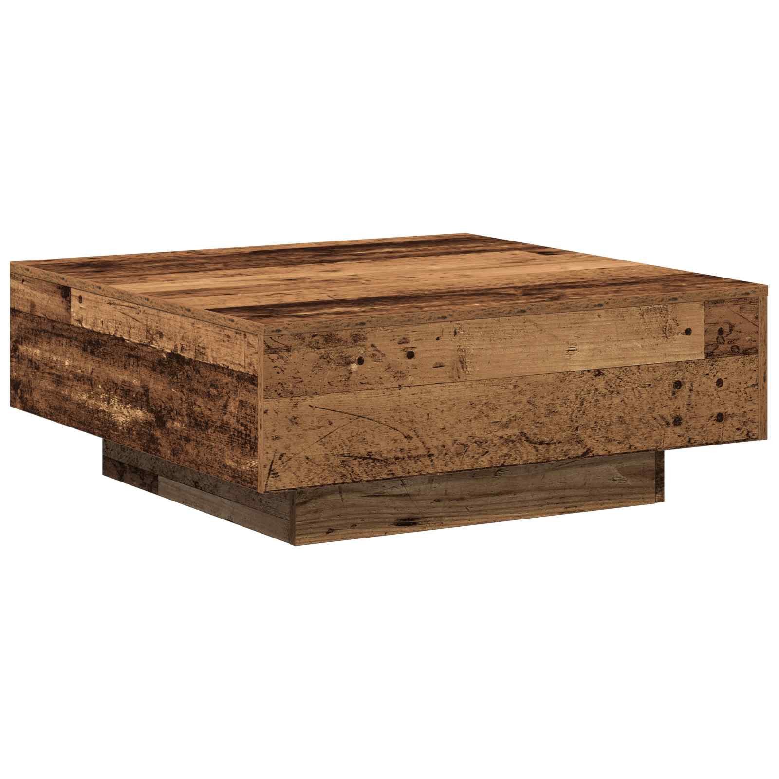 vidaXL Couchtisch Couchtisch Altholz 80 x 80 x 31 cm (1-St)