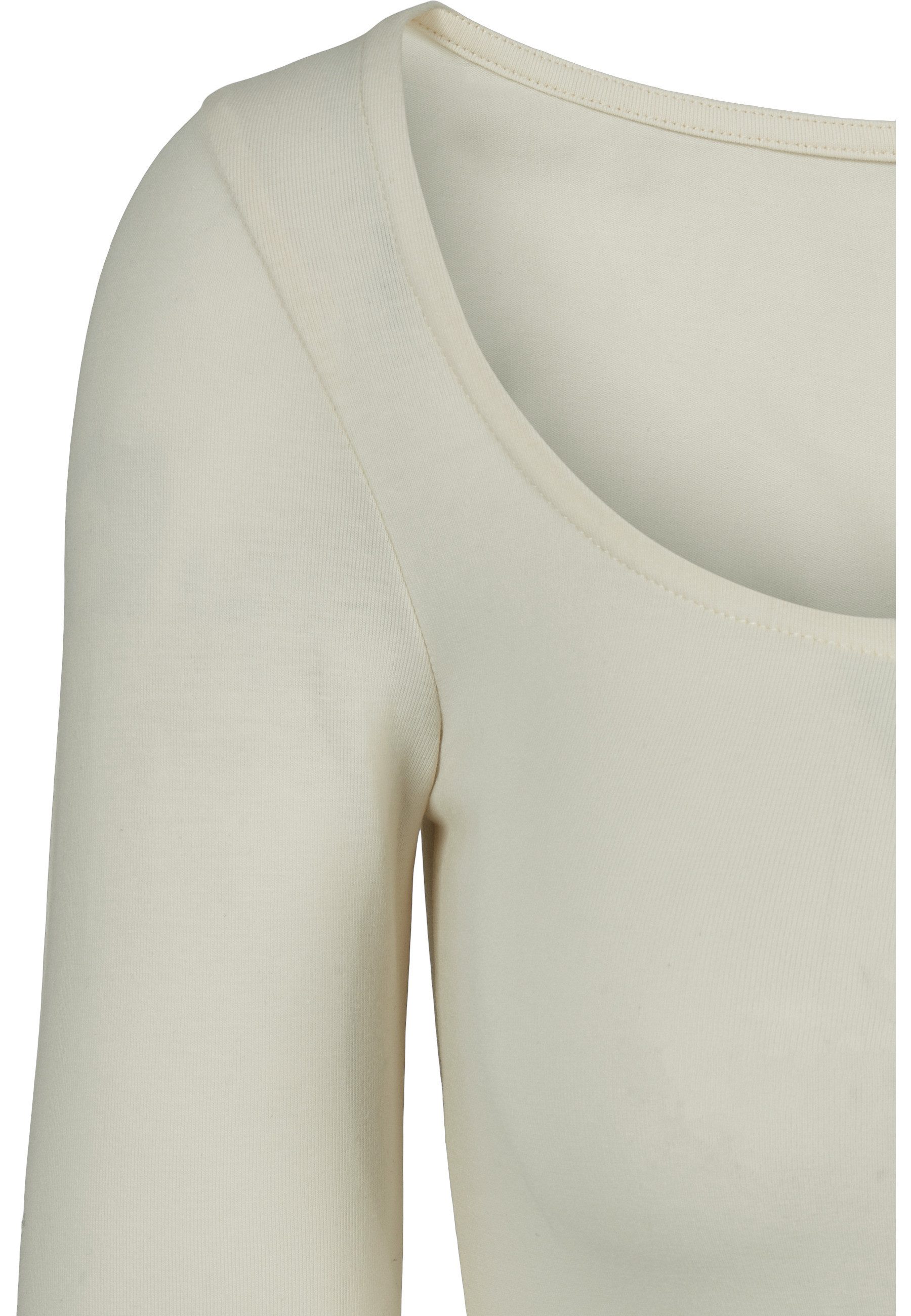 URBAN CLASSICS Langarmshirt Urban Classics Damen Ladies Organic Longsleeve Body (1-tlg)