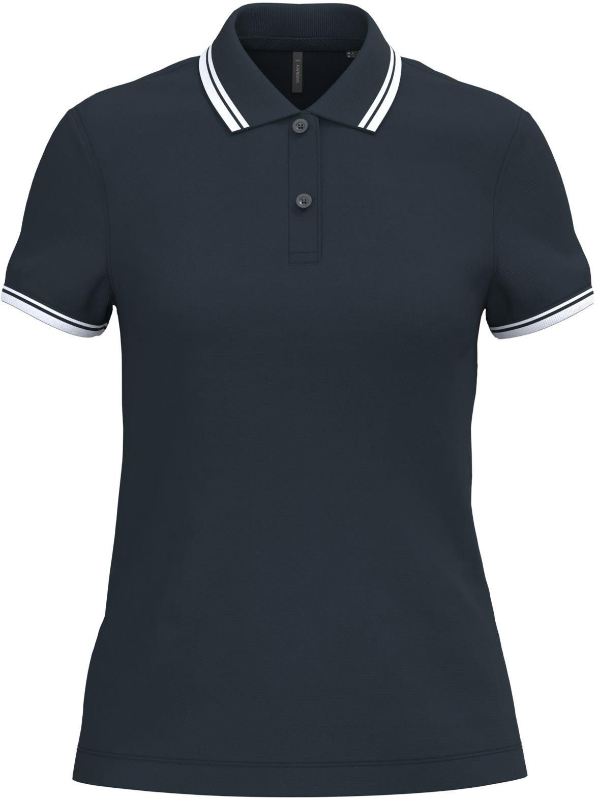 Kariban Poloshirt Polohemd für Damen mit kurzen Ärmeln und kontrastfarbenen Pa